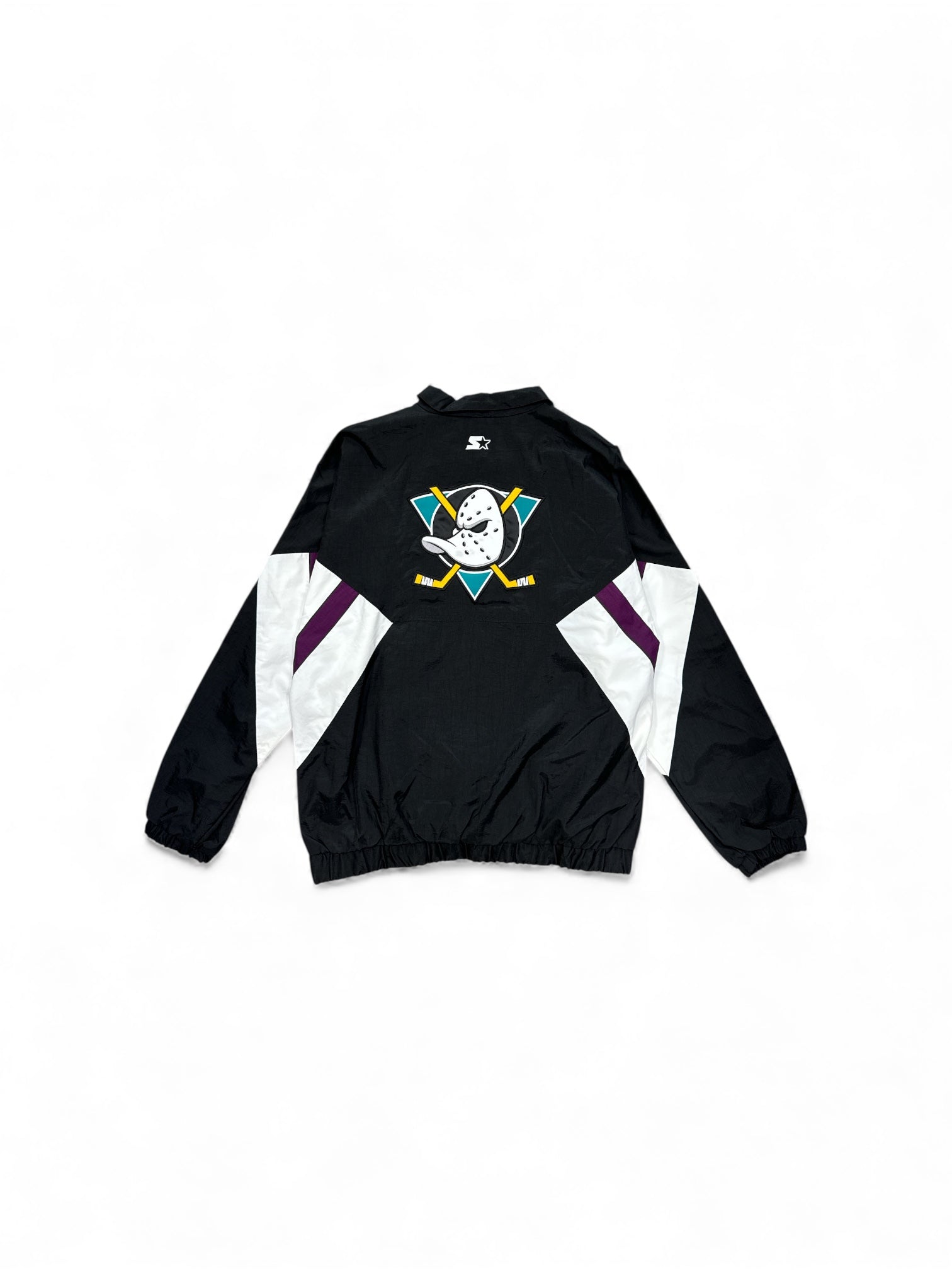 Starter Anaheim Ducks Windbreaker Black Burgundy
