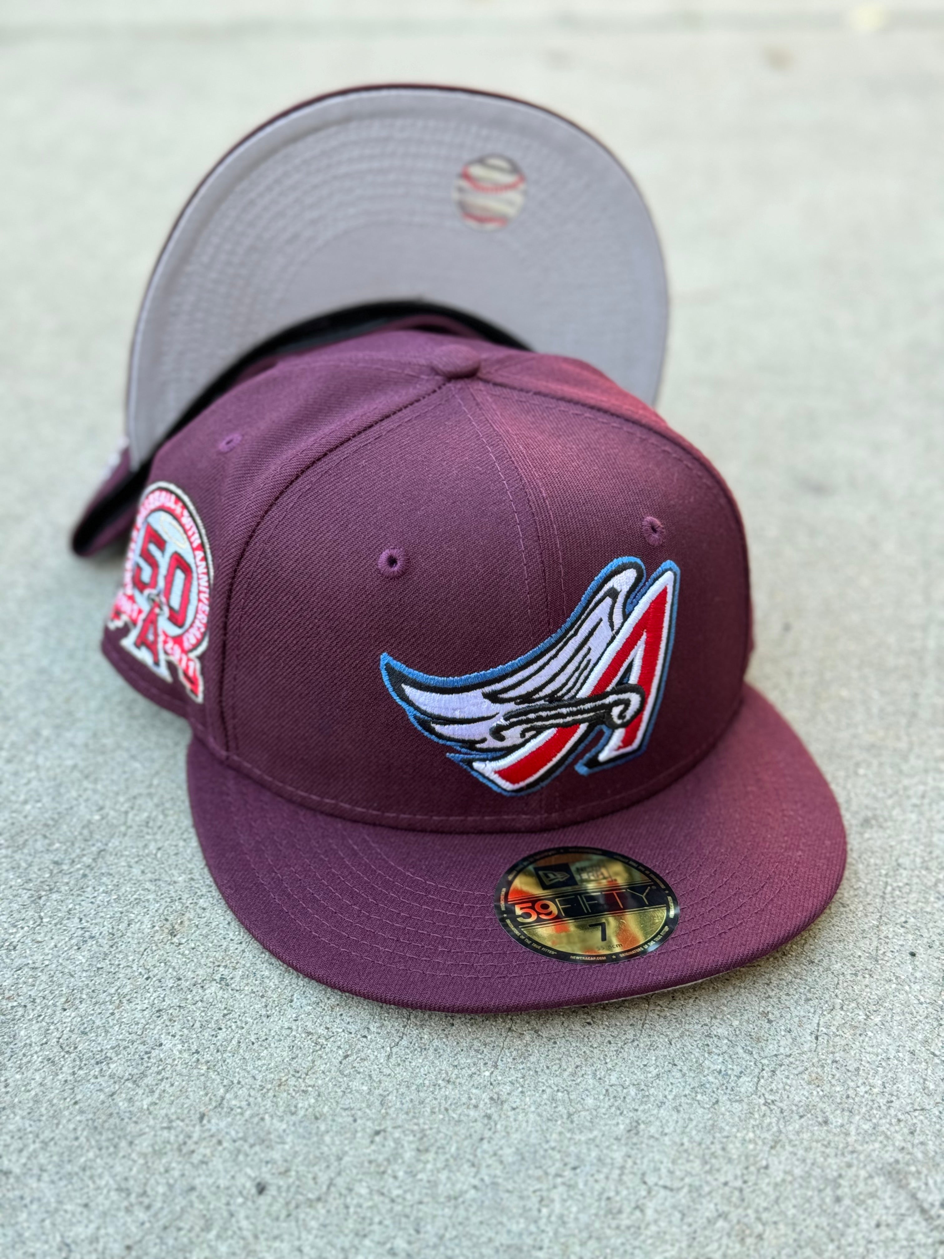 Anaheim Angels Wing Burgundy Grey UV 50th Anniversary