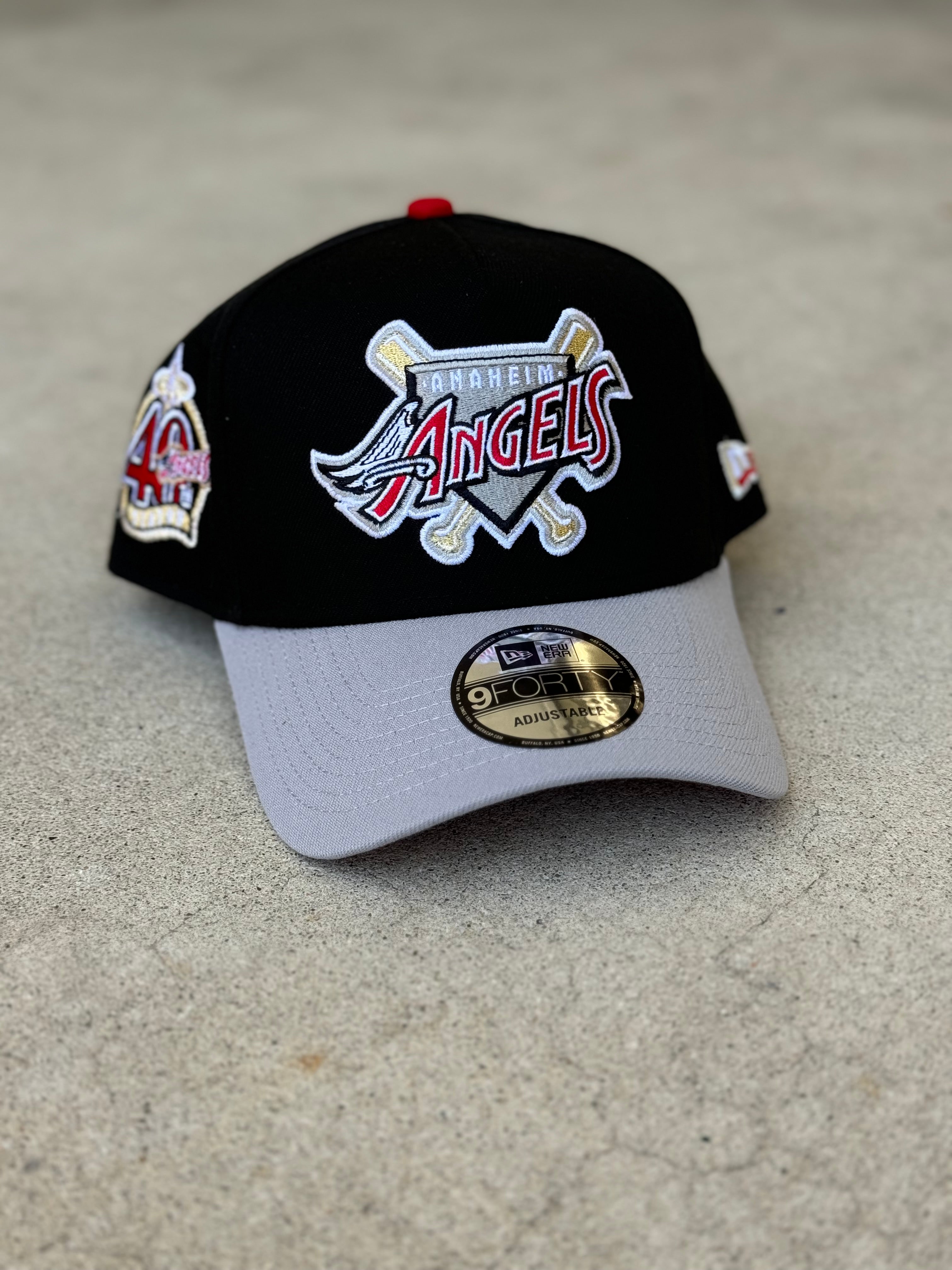Anaheim Angels Bat 2Tone Black Grey 40th Patch