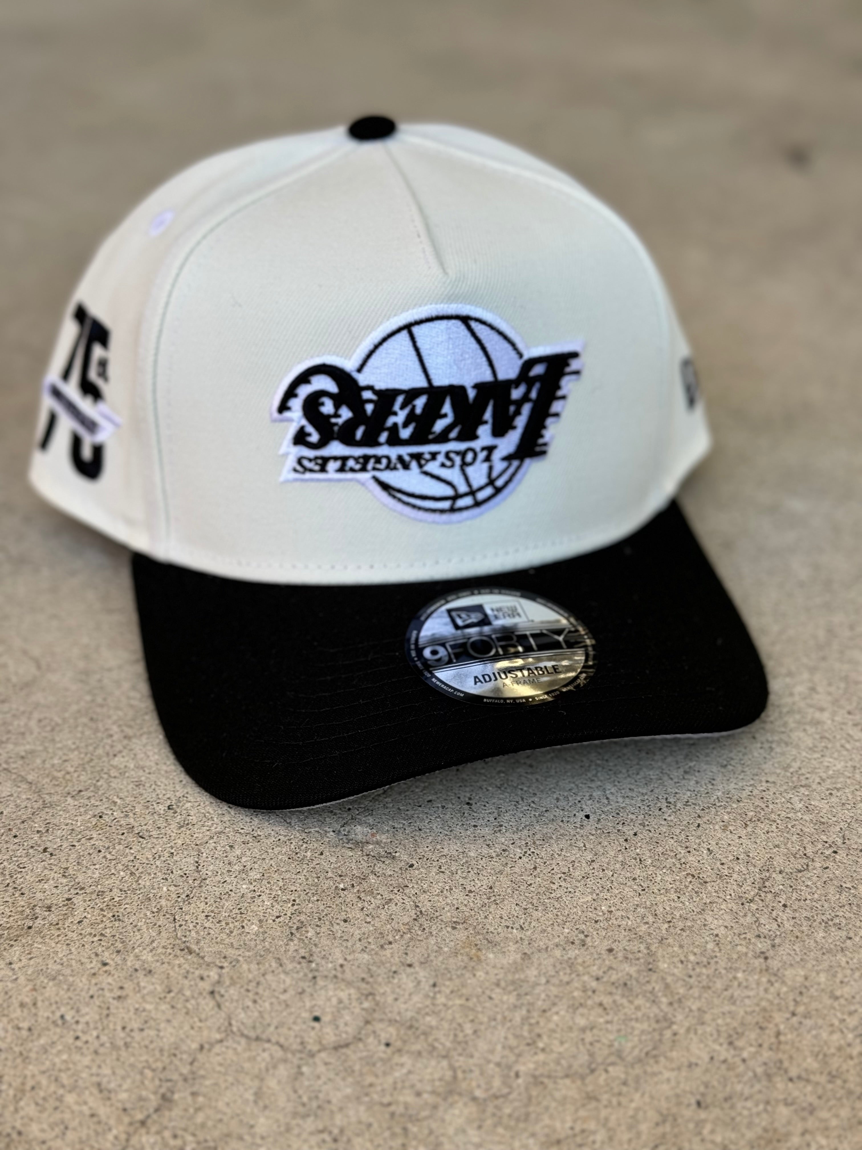 LA Lakers Upside Down 2 Tone Chrome Black 75th Patch