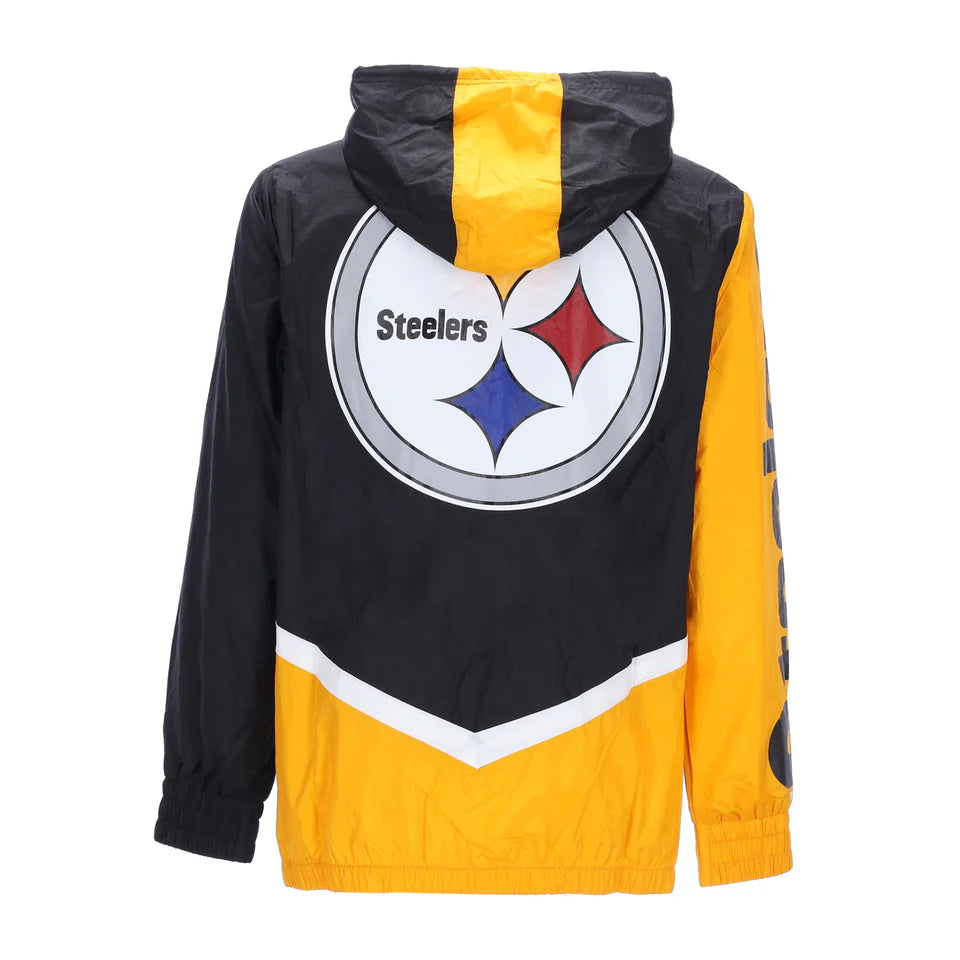 Mitchell & Ness Men's Steelers Undeniable Full Zip Nfl Windbreaker Hood