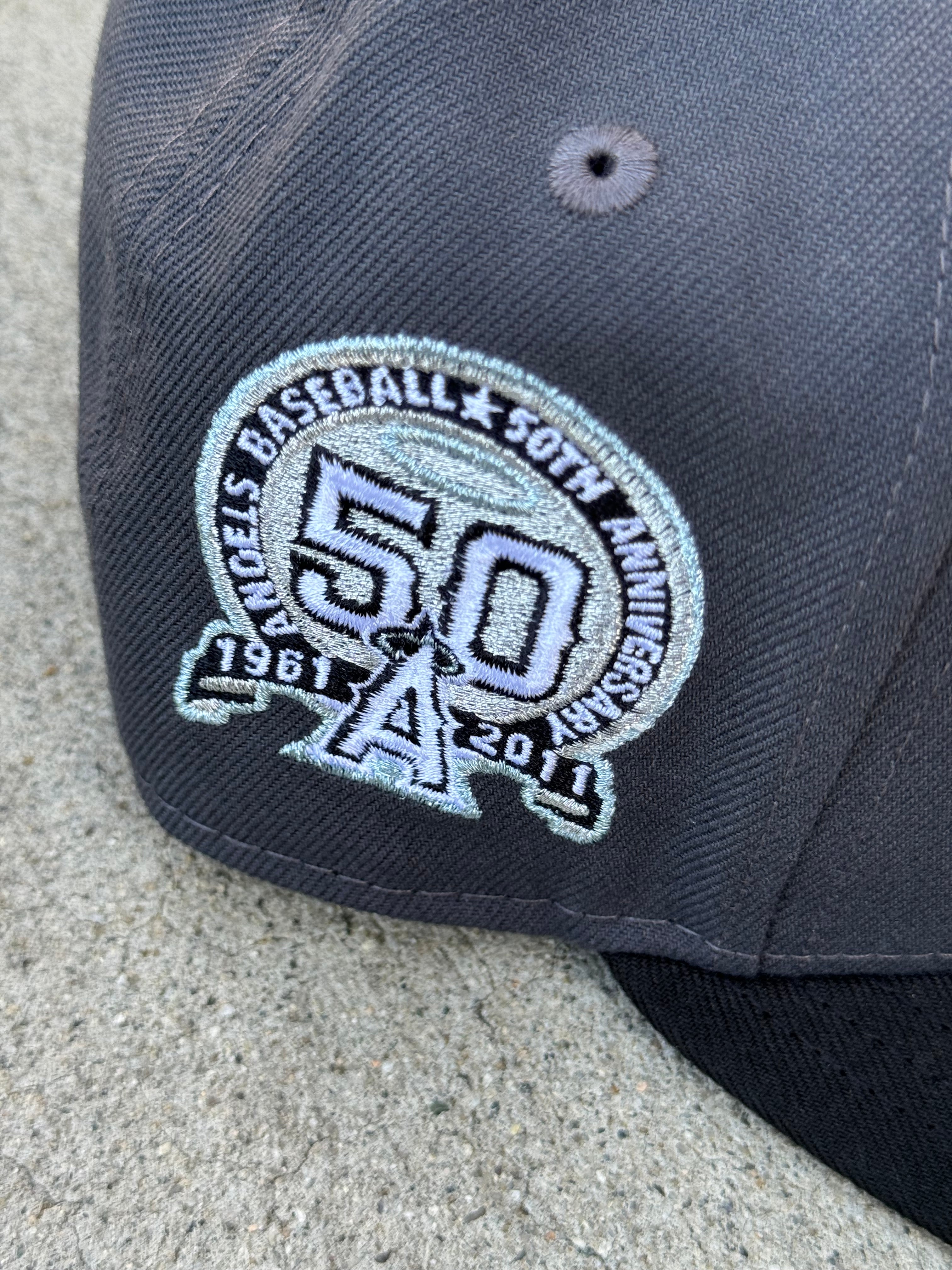 Anaheim Angels Wing 2Tone Gray Black Icy UV 50th Patch