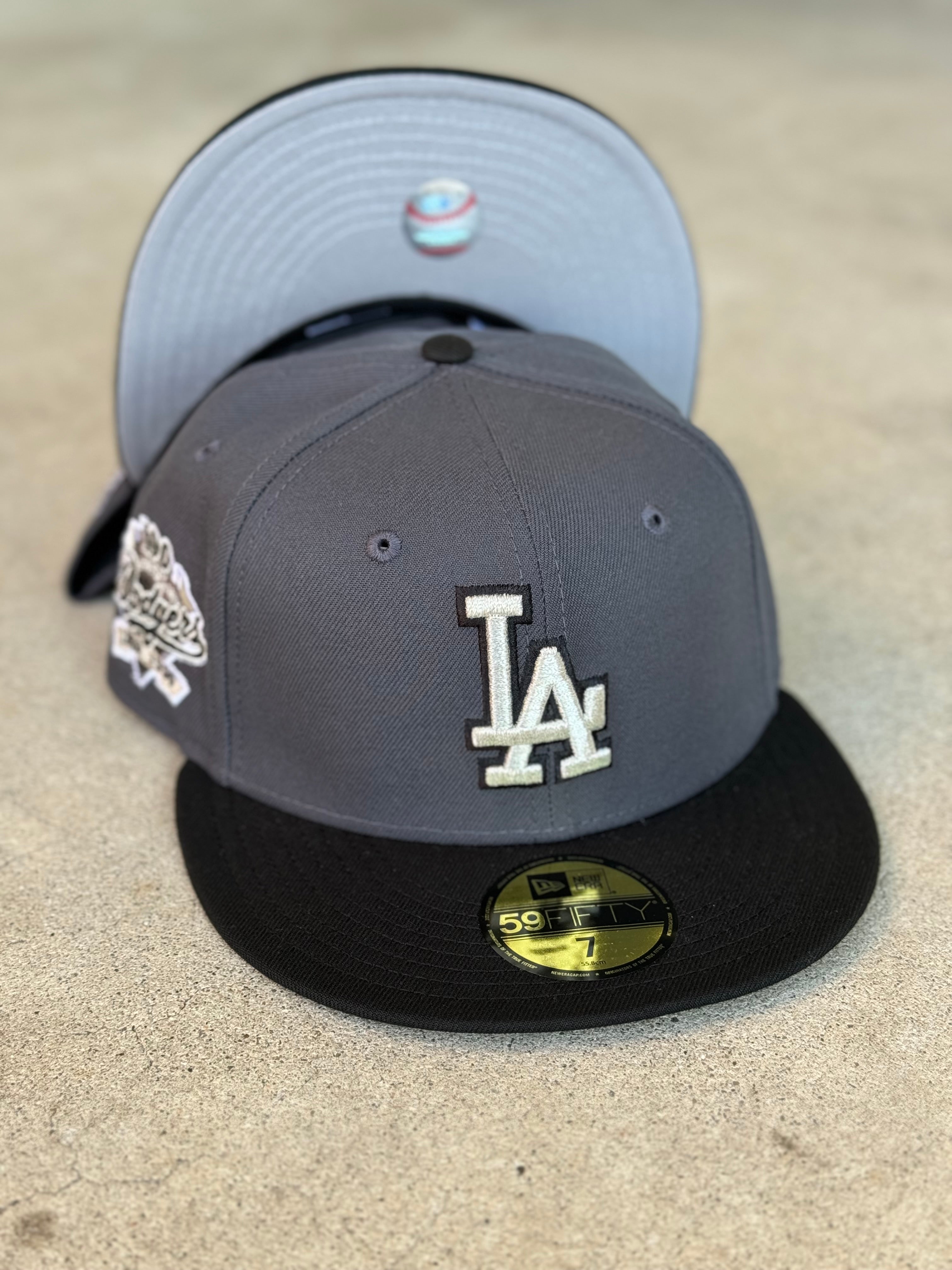 New Era Los Angeles Dodgers 2 Tone Charcoal Black 100 Yr Patch