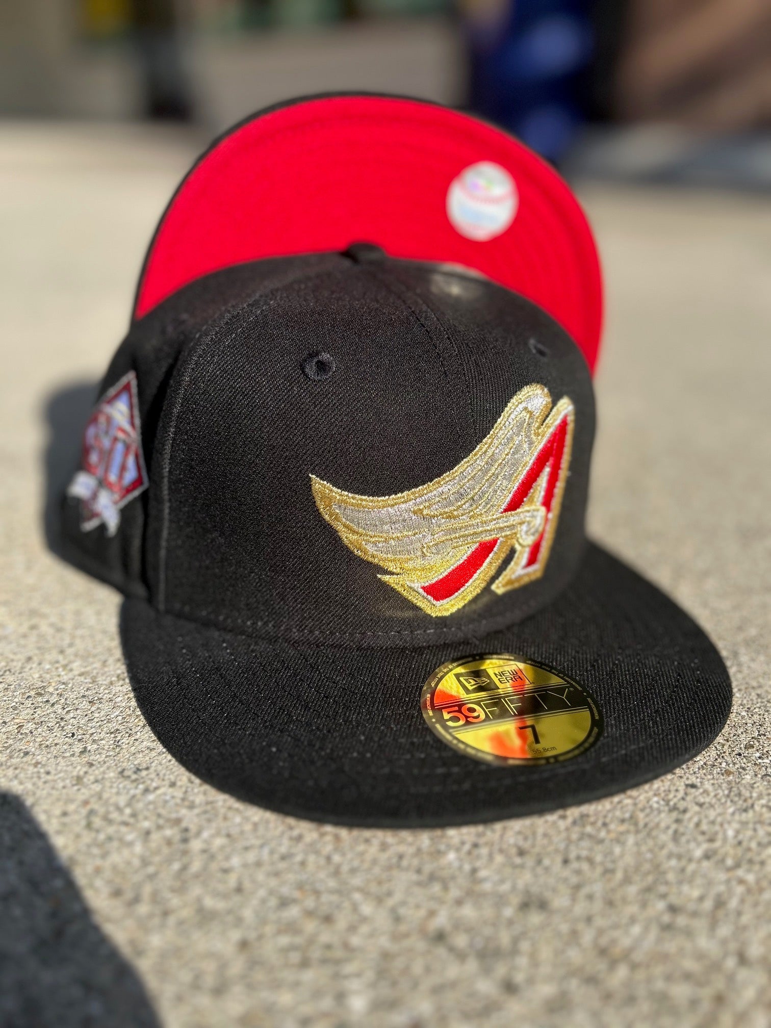 New Era Anaheim Angels Wing Metallic Gold Red UV