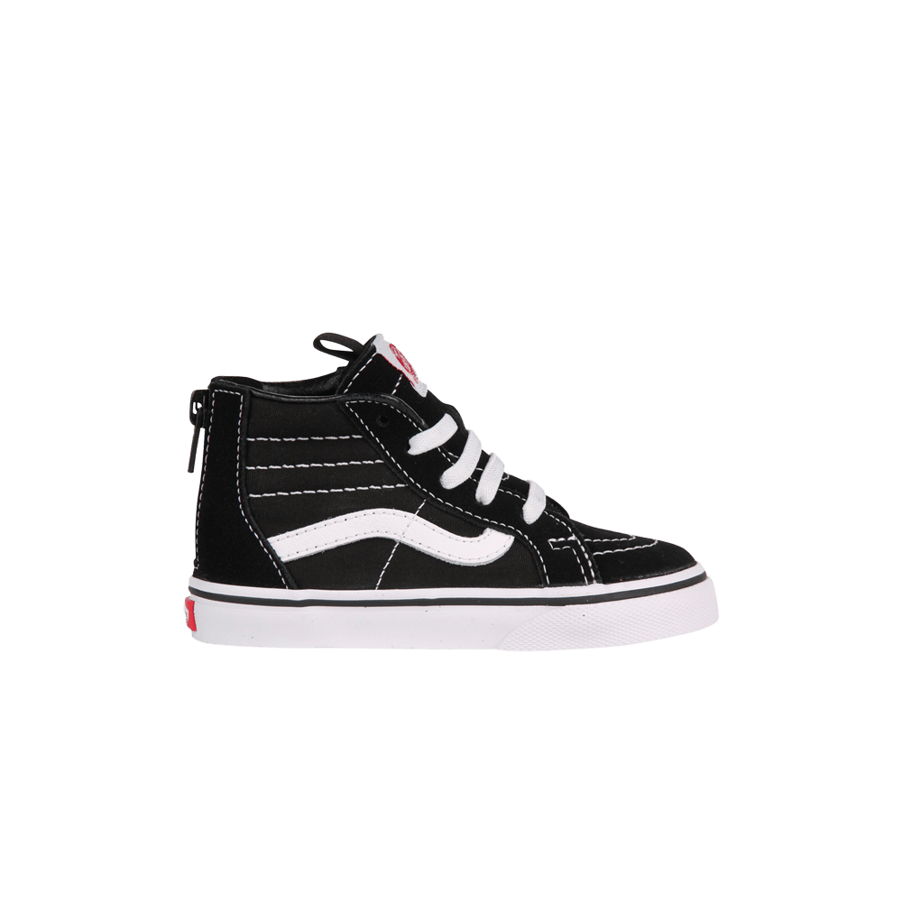 Vans Sk8 Hi Zip Toddler Black White