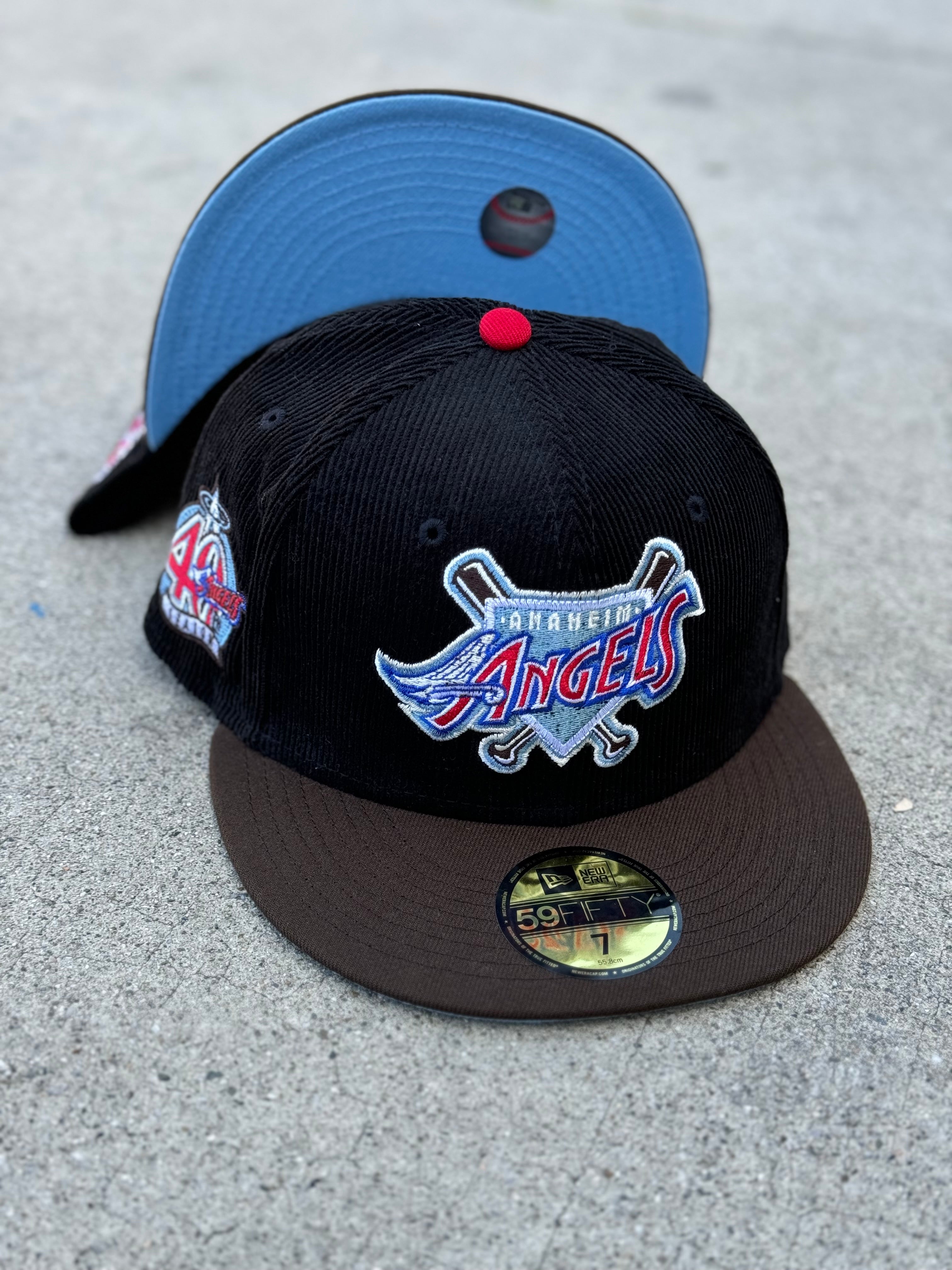 Anaheim Angels Script Bat Logo 2Tone Black Brown Blue UV 40th Patch
