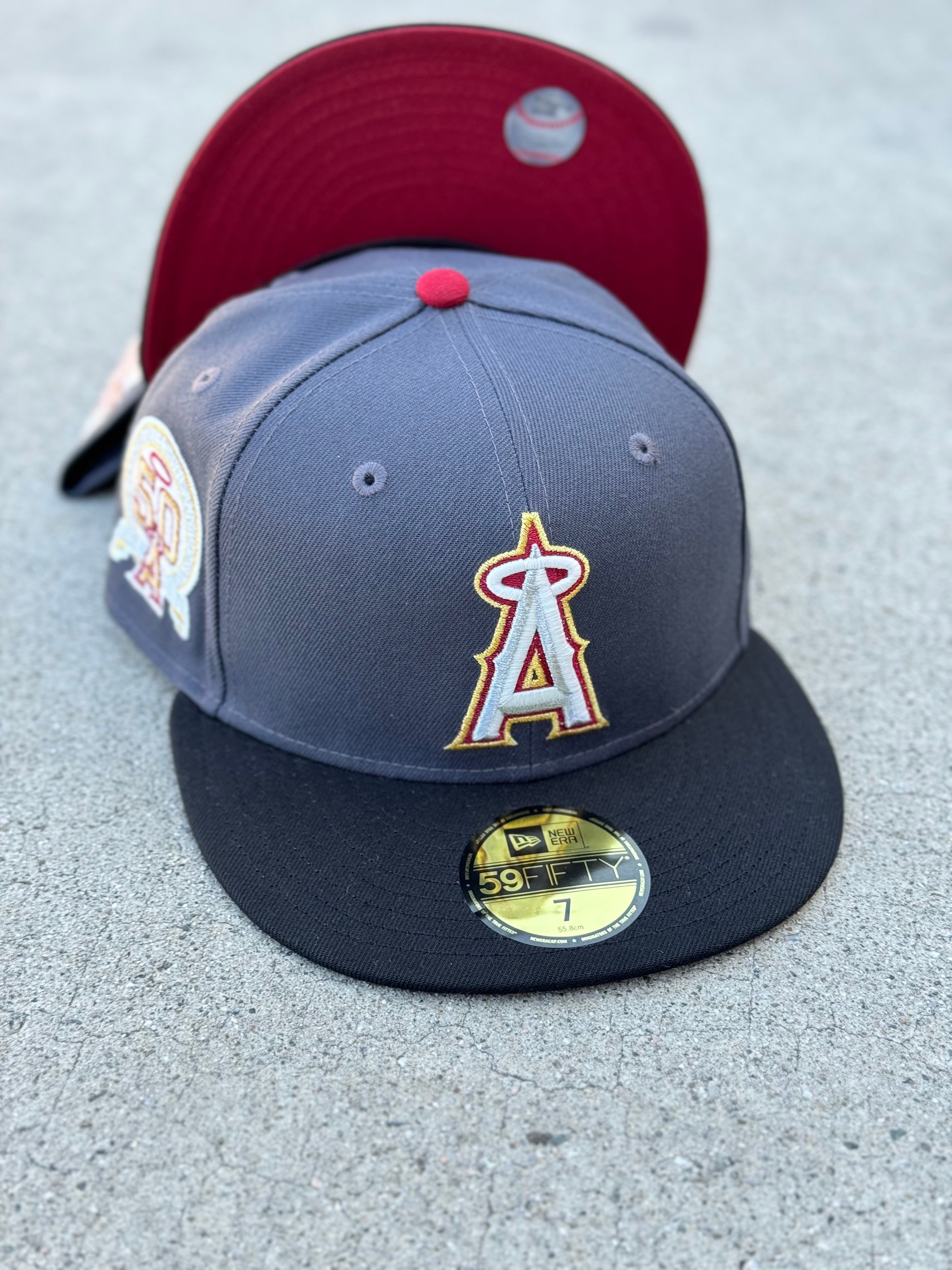 Anaheim Angels 2Tone Grey Black Maroon UV 50th Anniversary