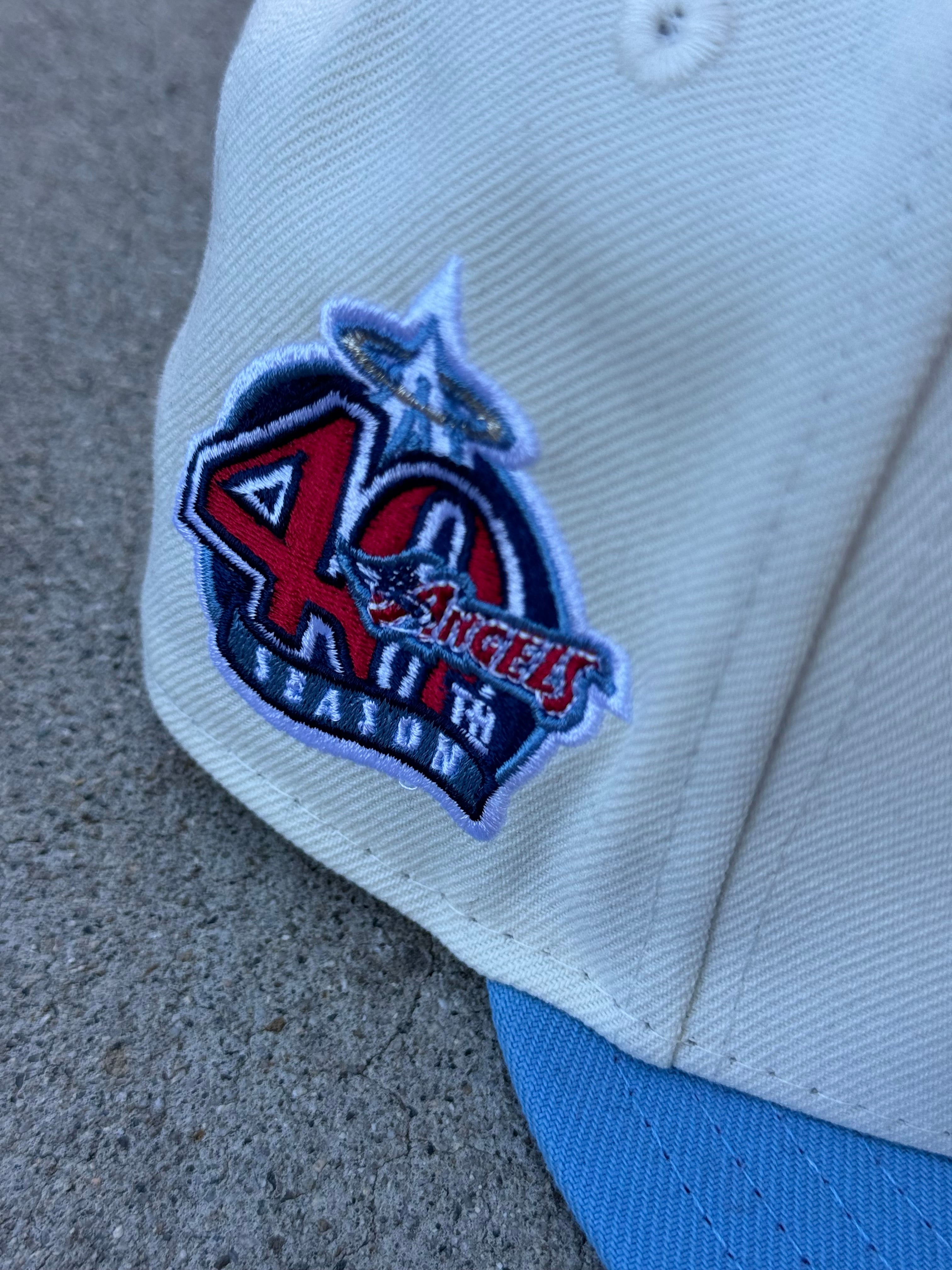Anaheim Angels Wing Chrome Baby Blue Red UV 40th Patch
