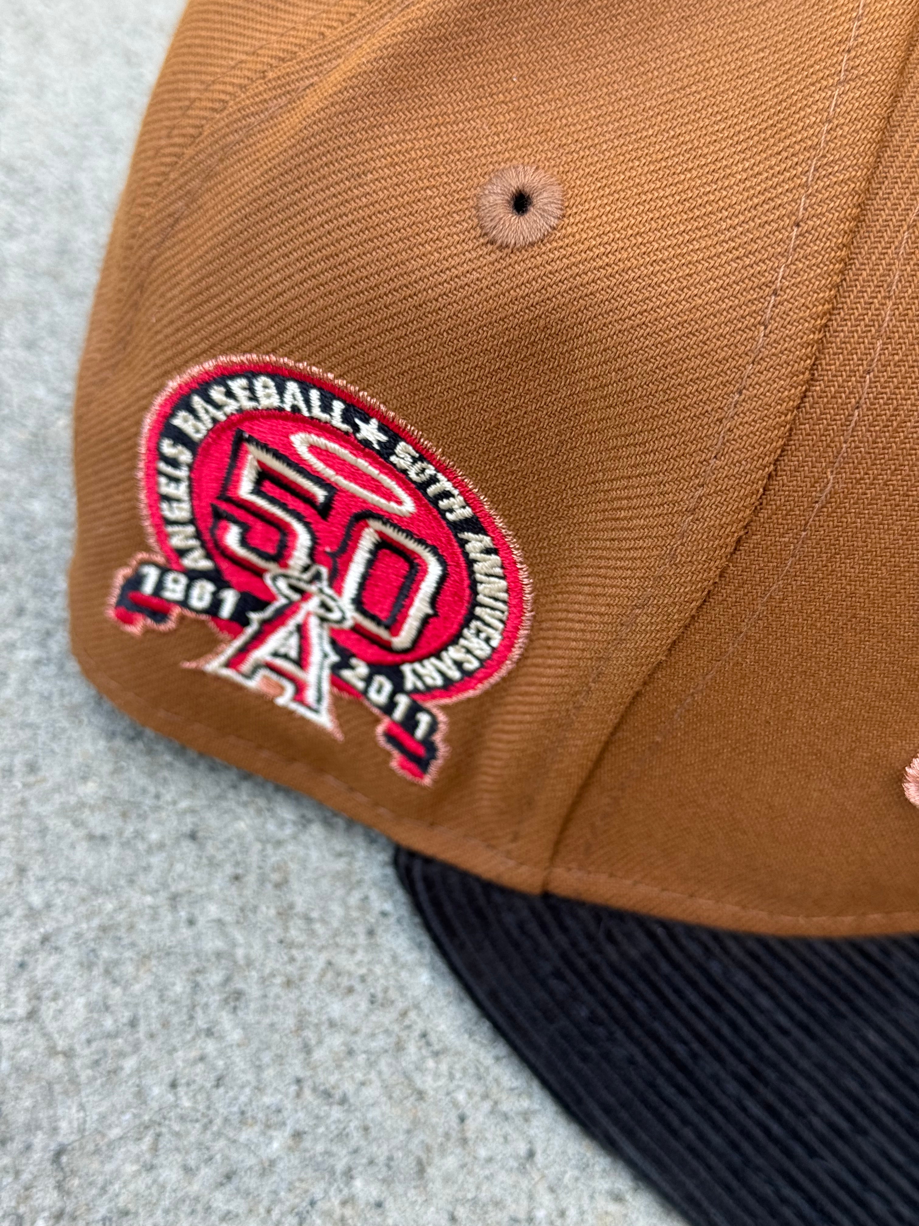 Anaheim Angels 2tone Camel Black Cord Brim Red UV