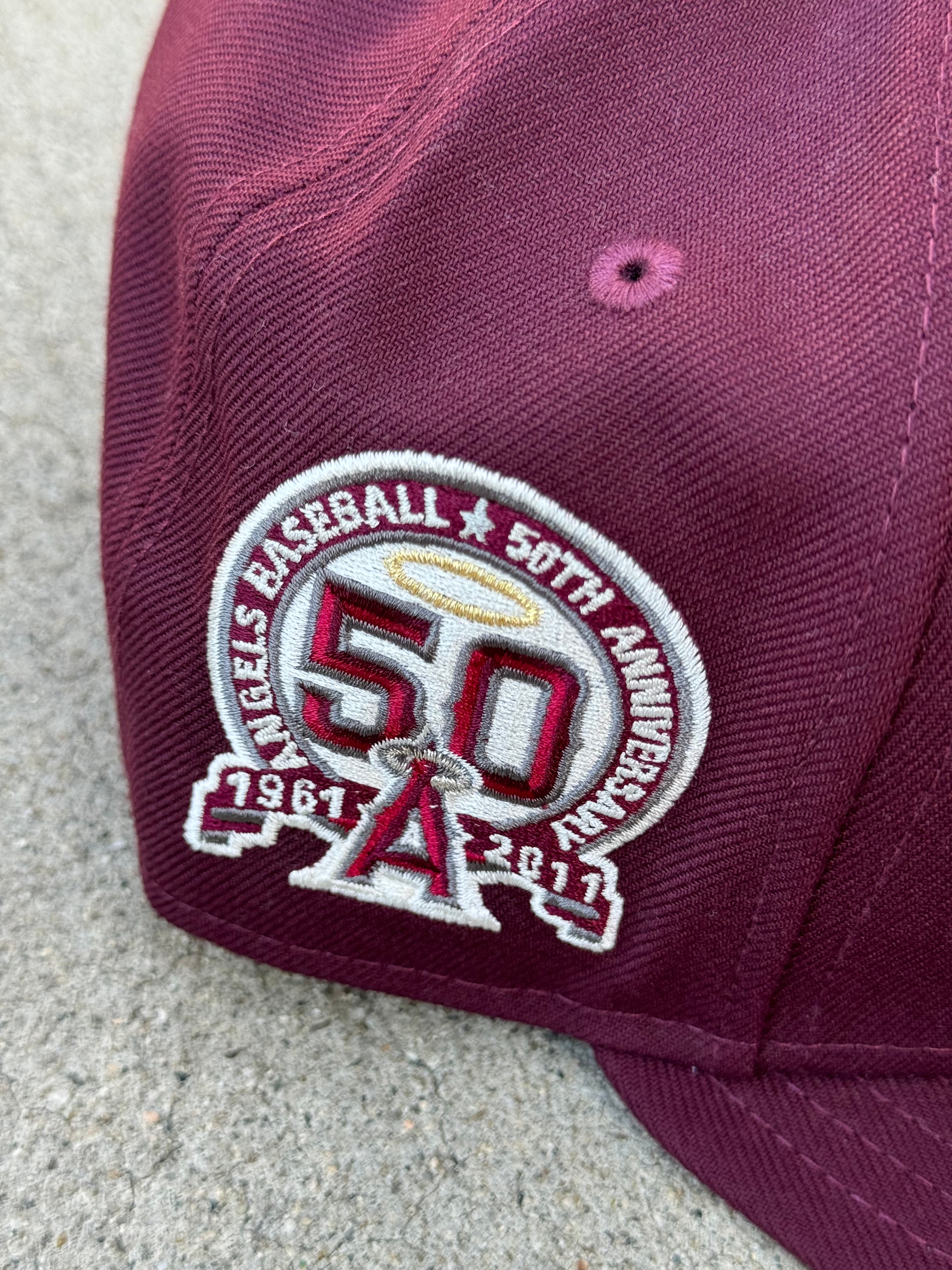 Anaheim Angels Burgundy Grey UV 50th Anniversary Patch