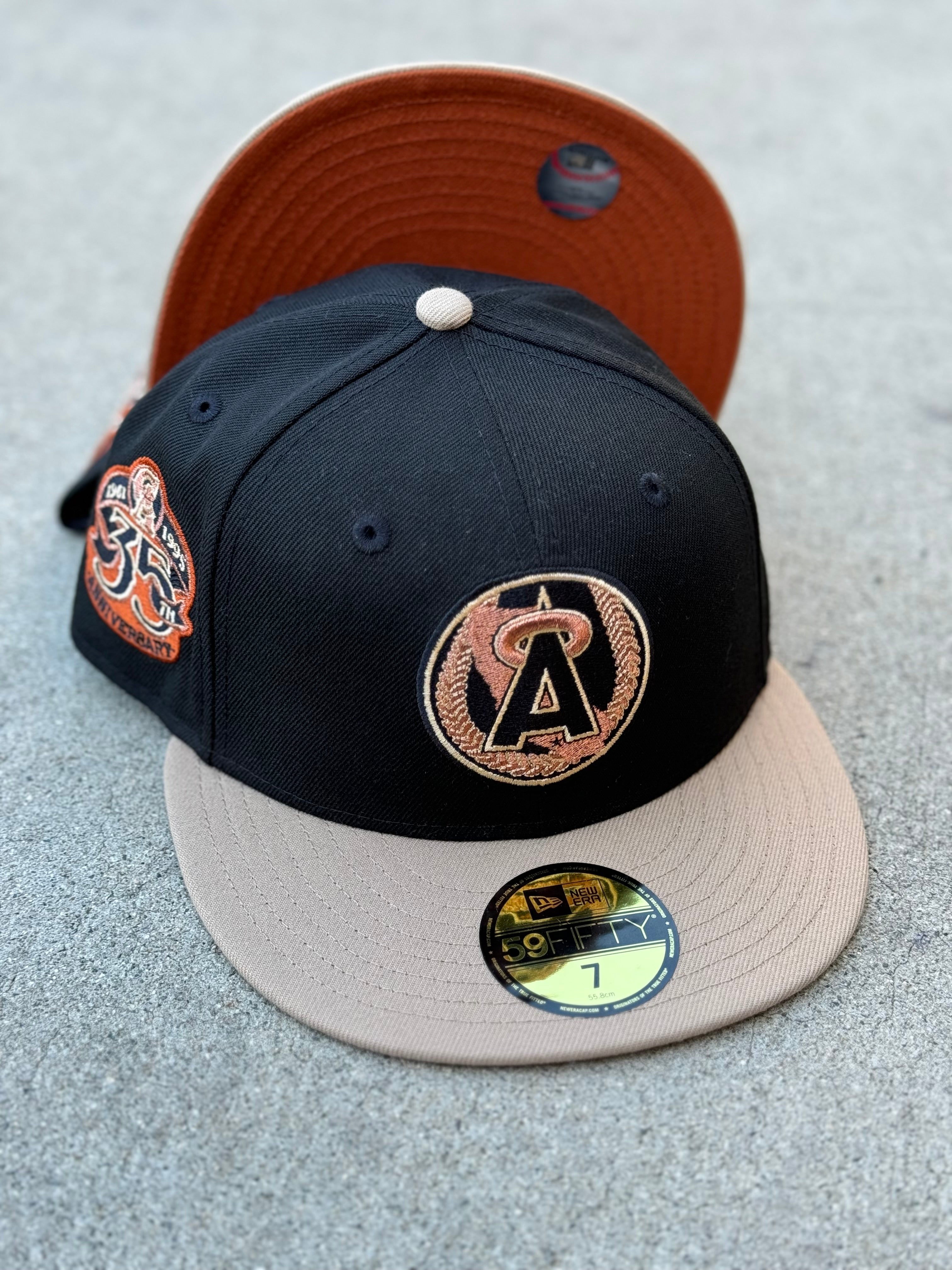Anaheim Angels 2Tone Black Khaki Orange UV 35th Anniversary Patch