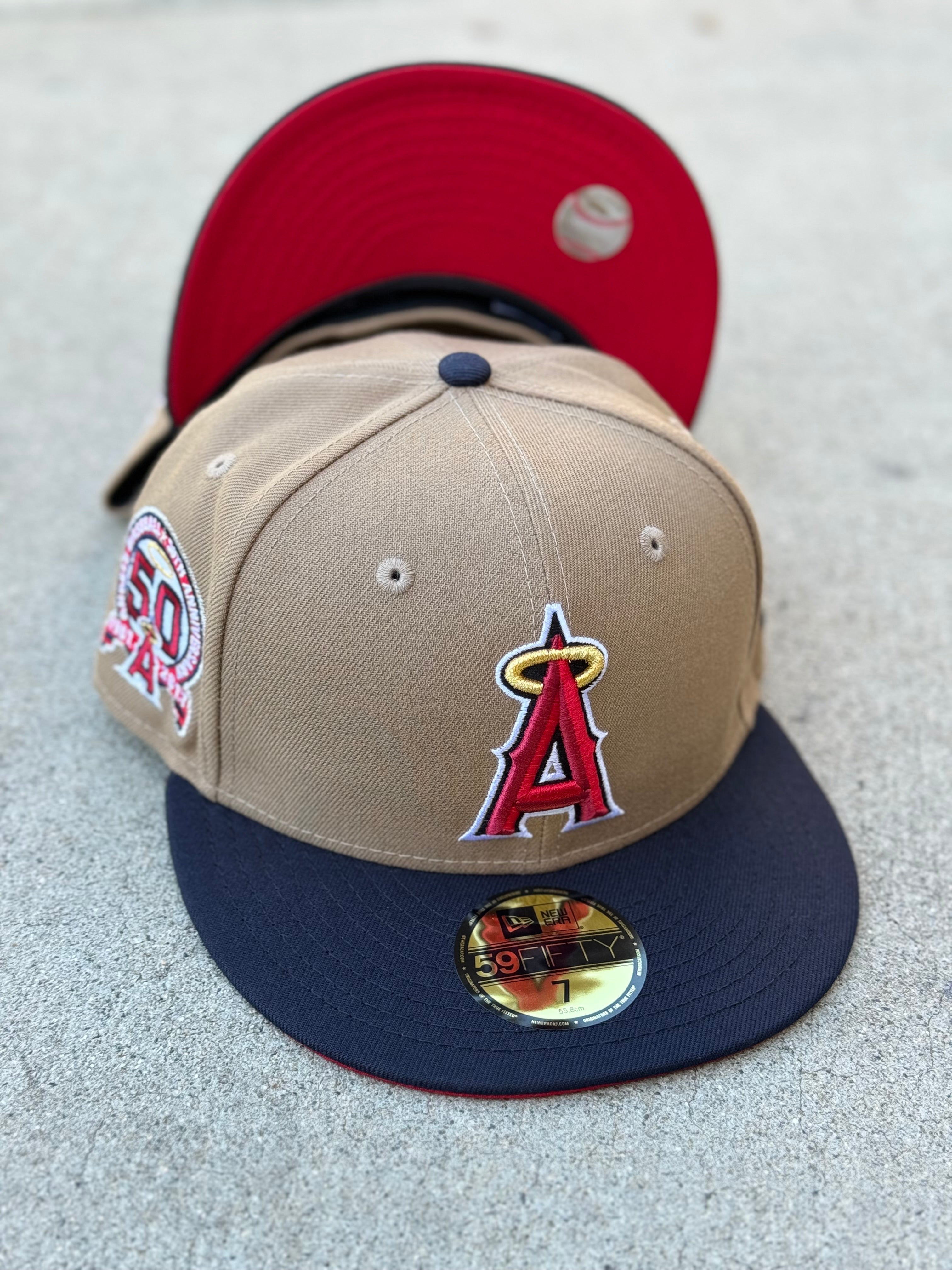 Anaheim Angels 2Tone Khaki Navy Red UV 50th Patch