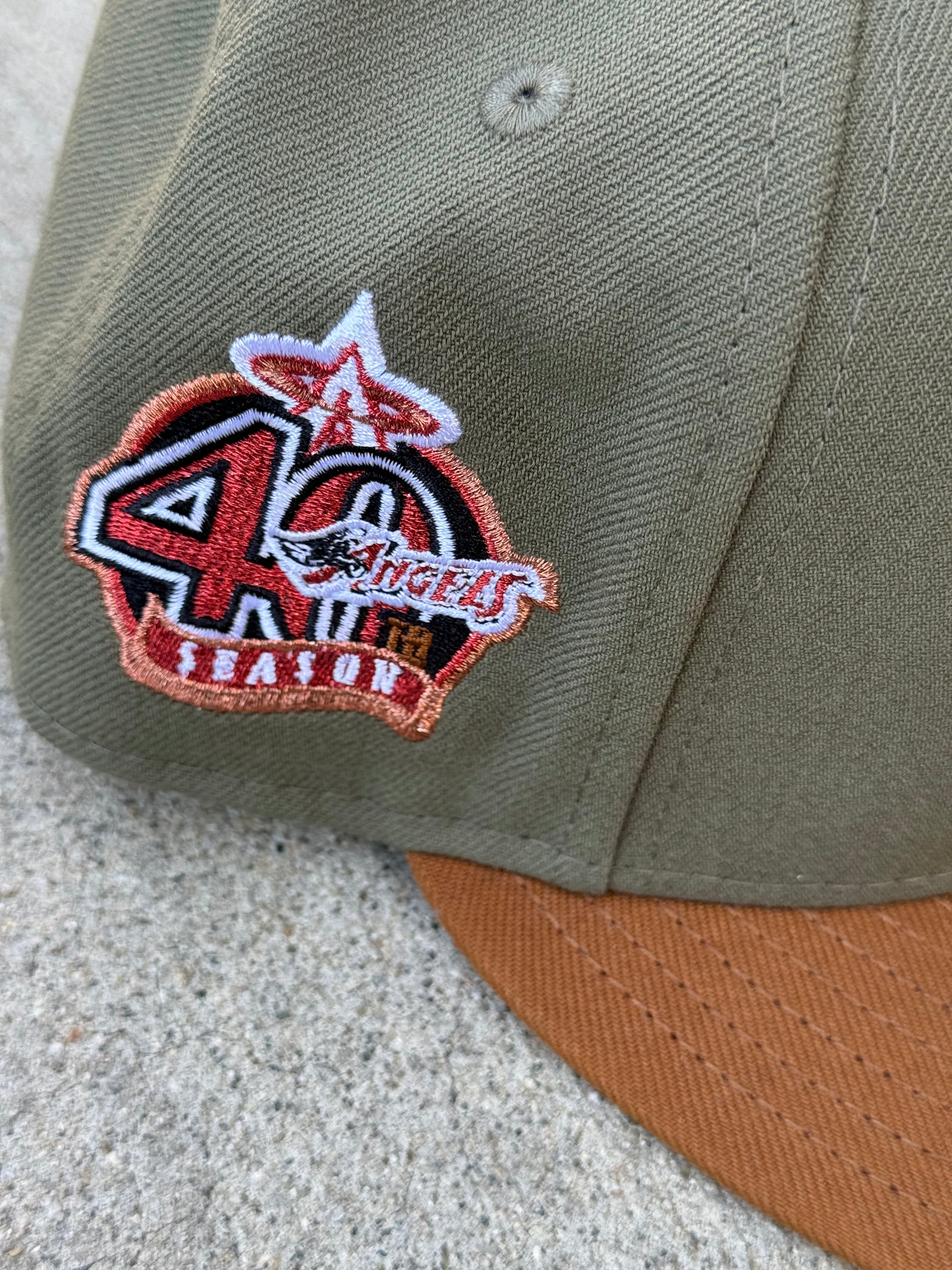 Anaheim Angels Script Olive Peanut Red UV 40th Patch