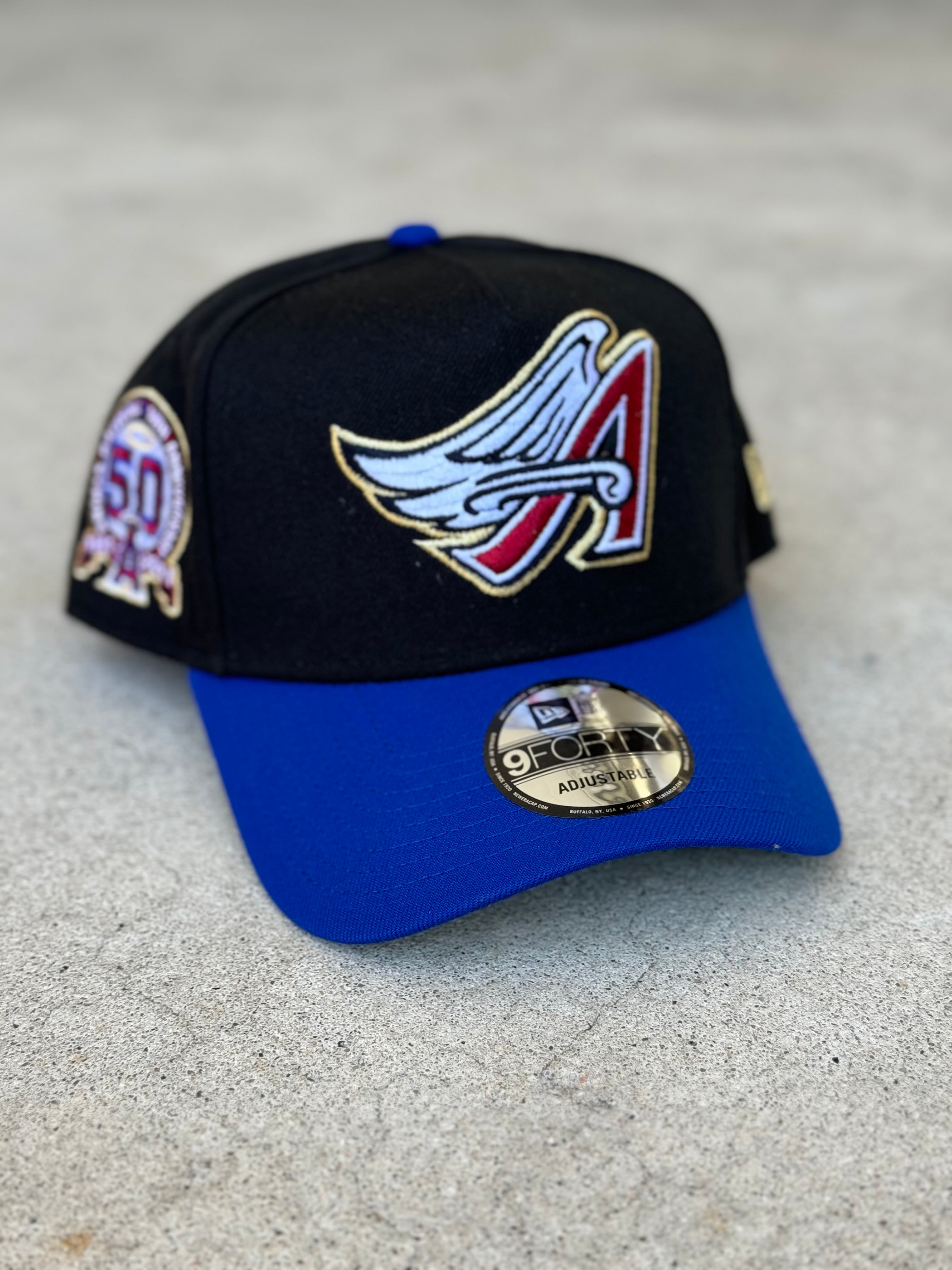 Anaheim Angels Wing 2-Tone Black Royal 50th