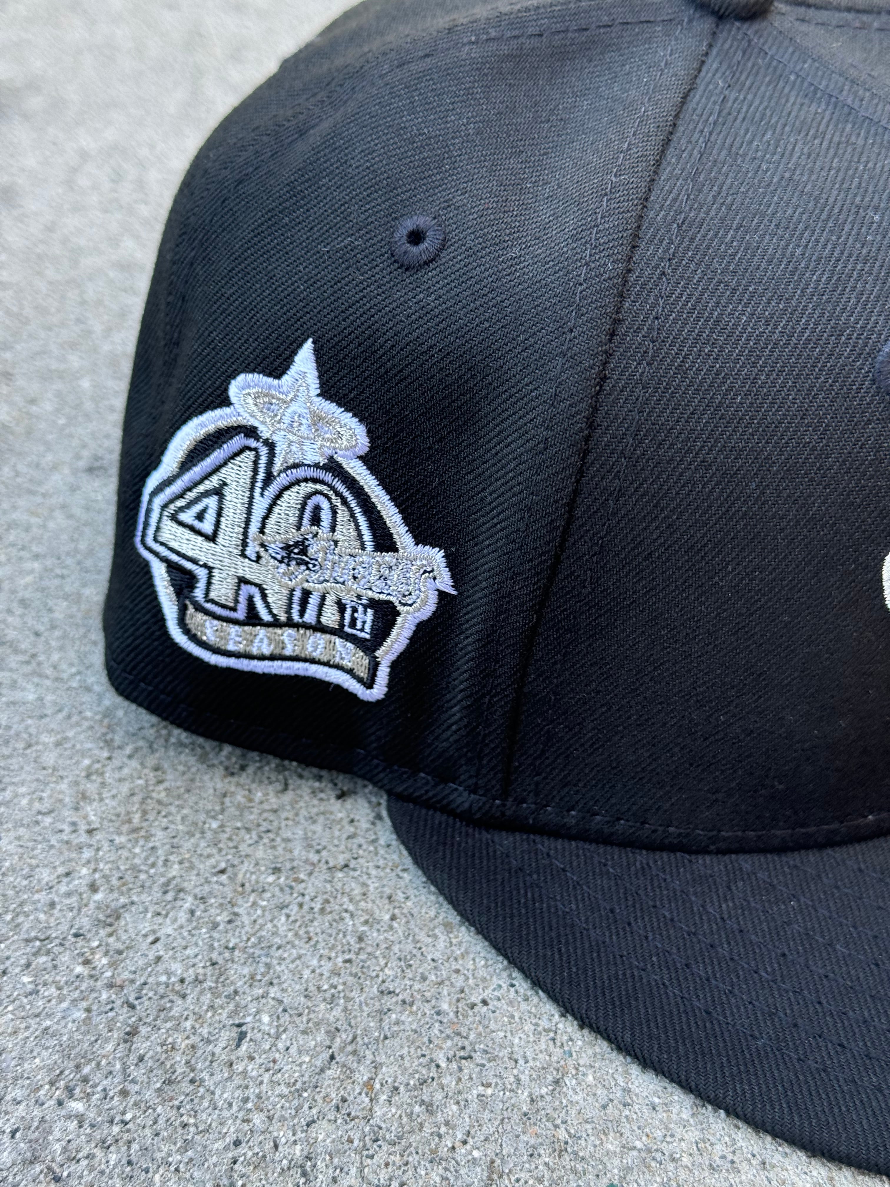 Anaheim Angels Black Wing Metallic Silver Grey UV  40th Patch