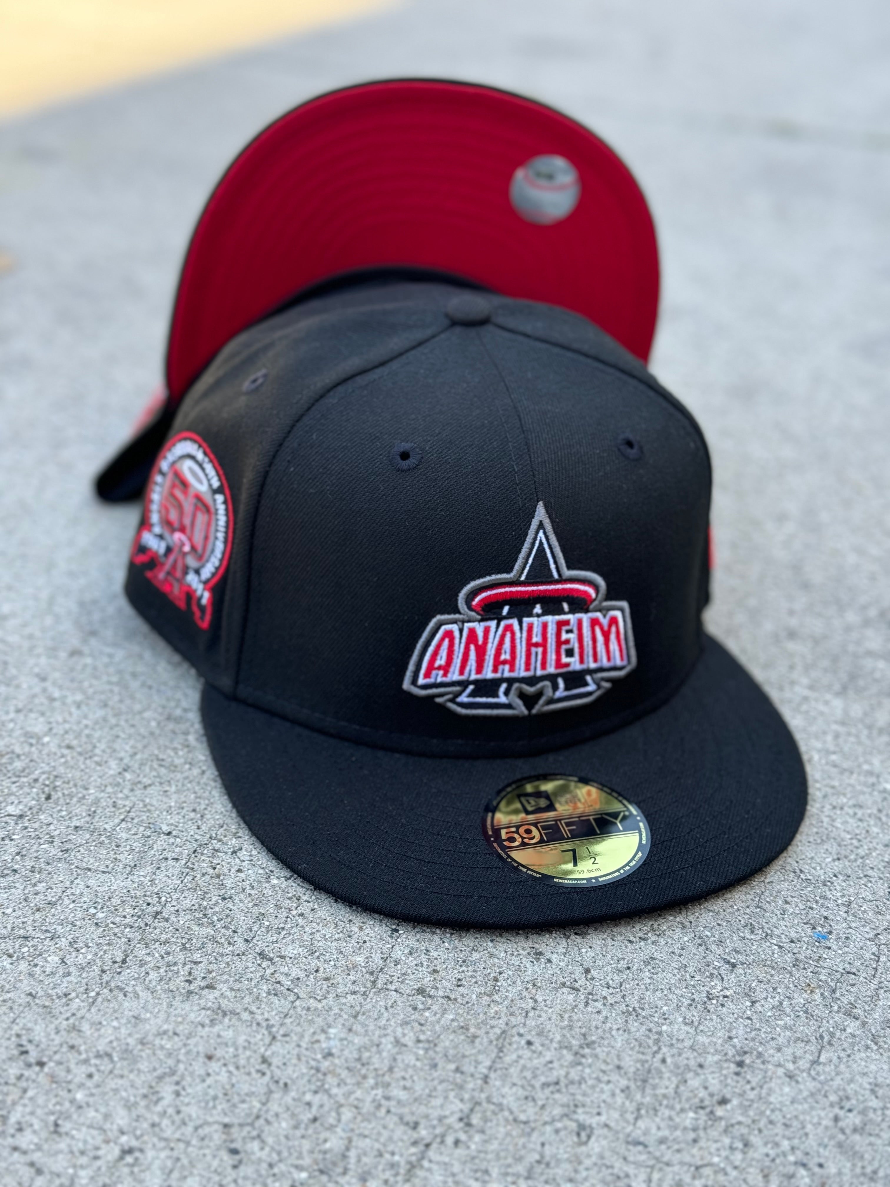 Anaheim Angels Black Anaheim Logo Red UV 50th Anniversary Patch