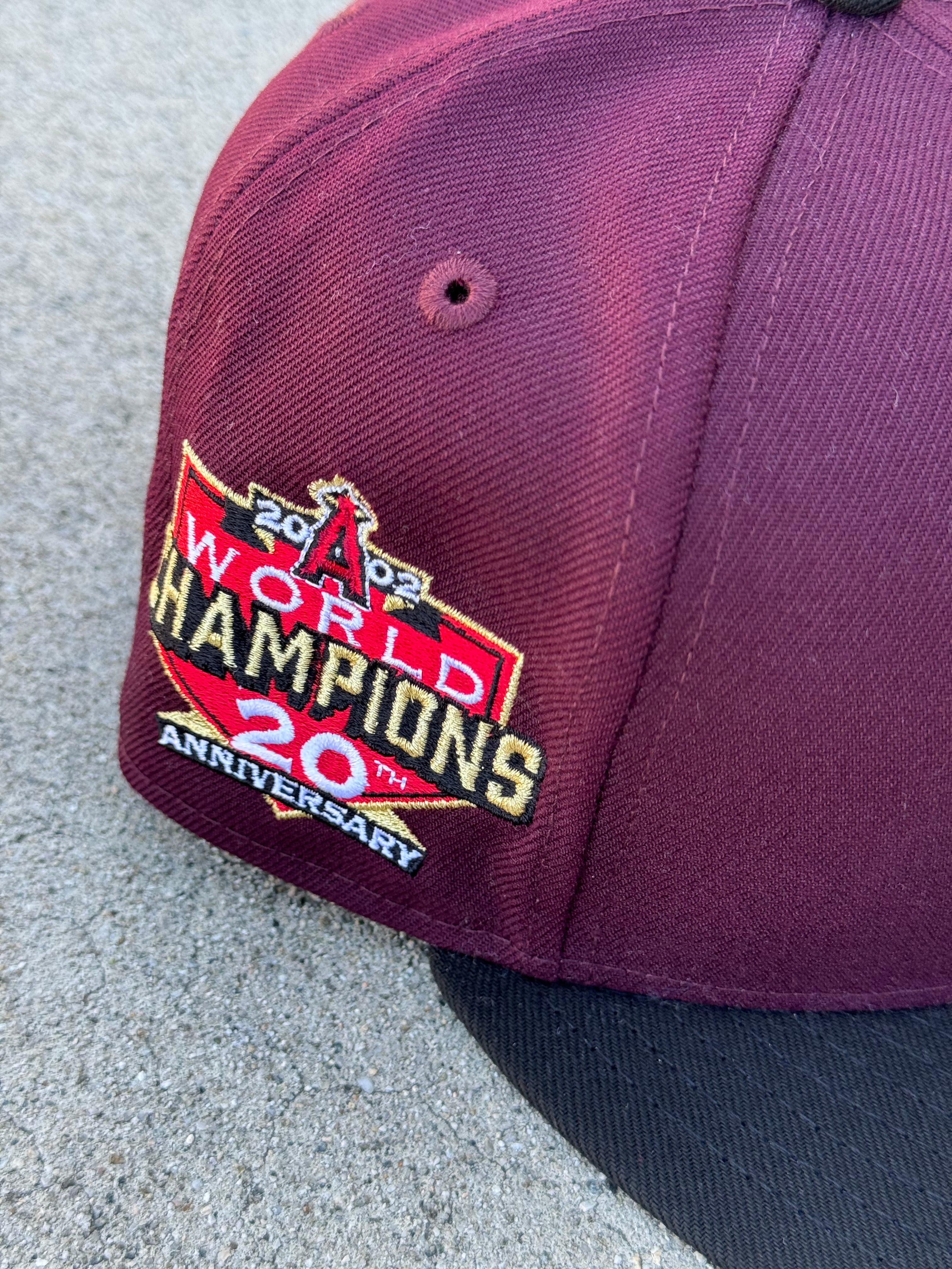 Anaheim Angels 2Tone Burgundy Black Green UV 20th Anniversary Patch