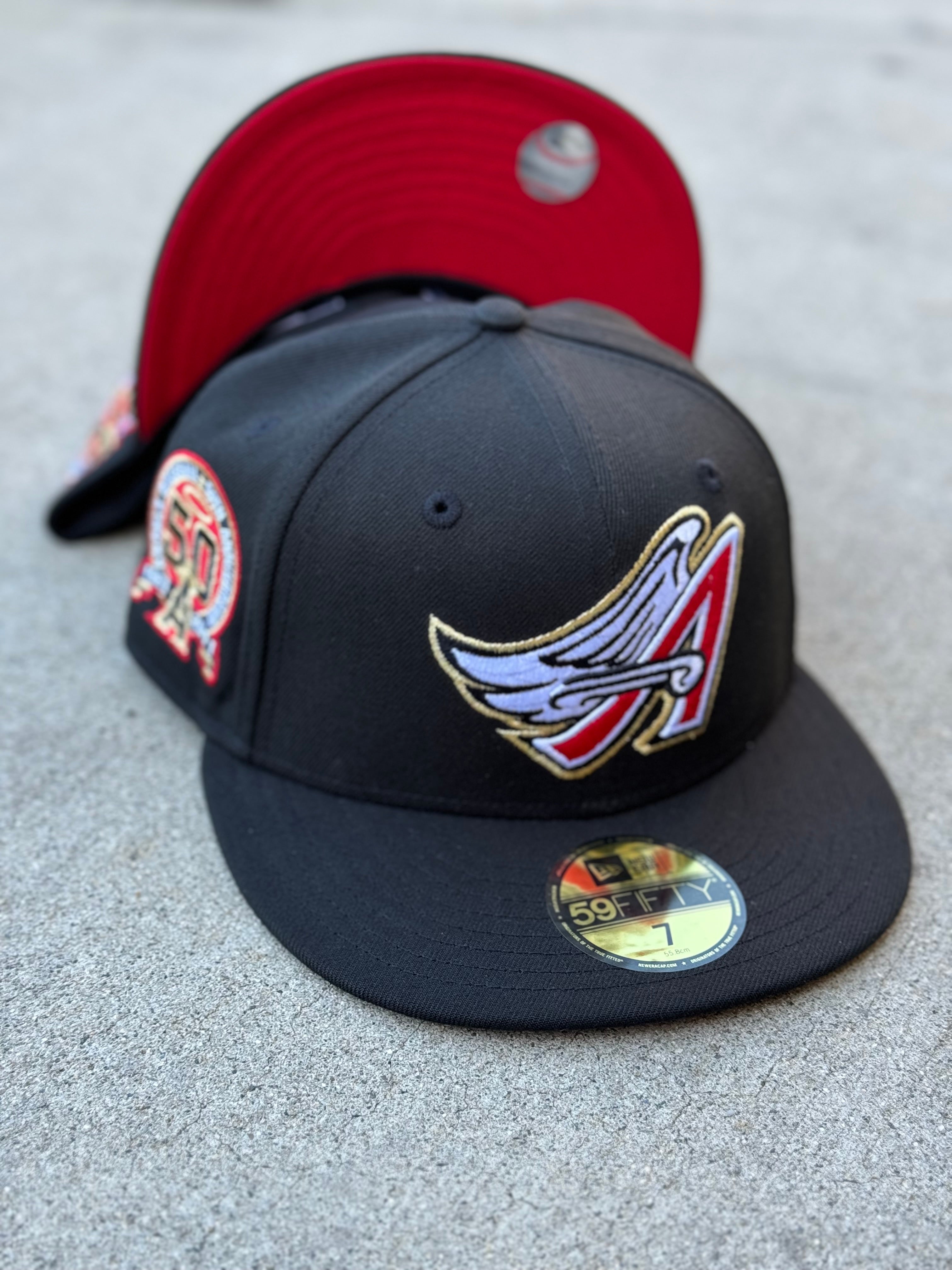 Anaheim Angels Black Gold Outline Red UV 50th Patch