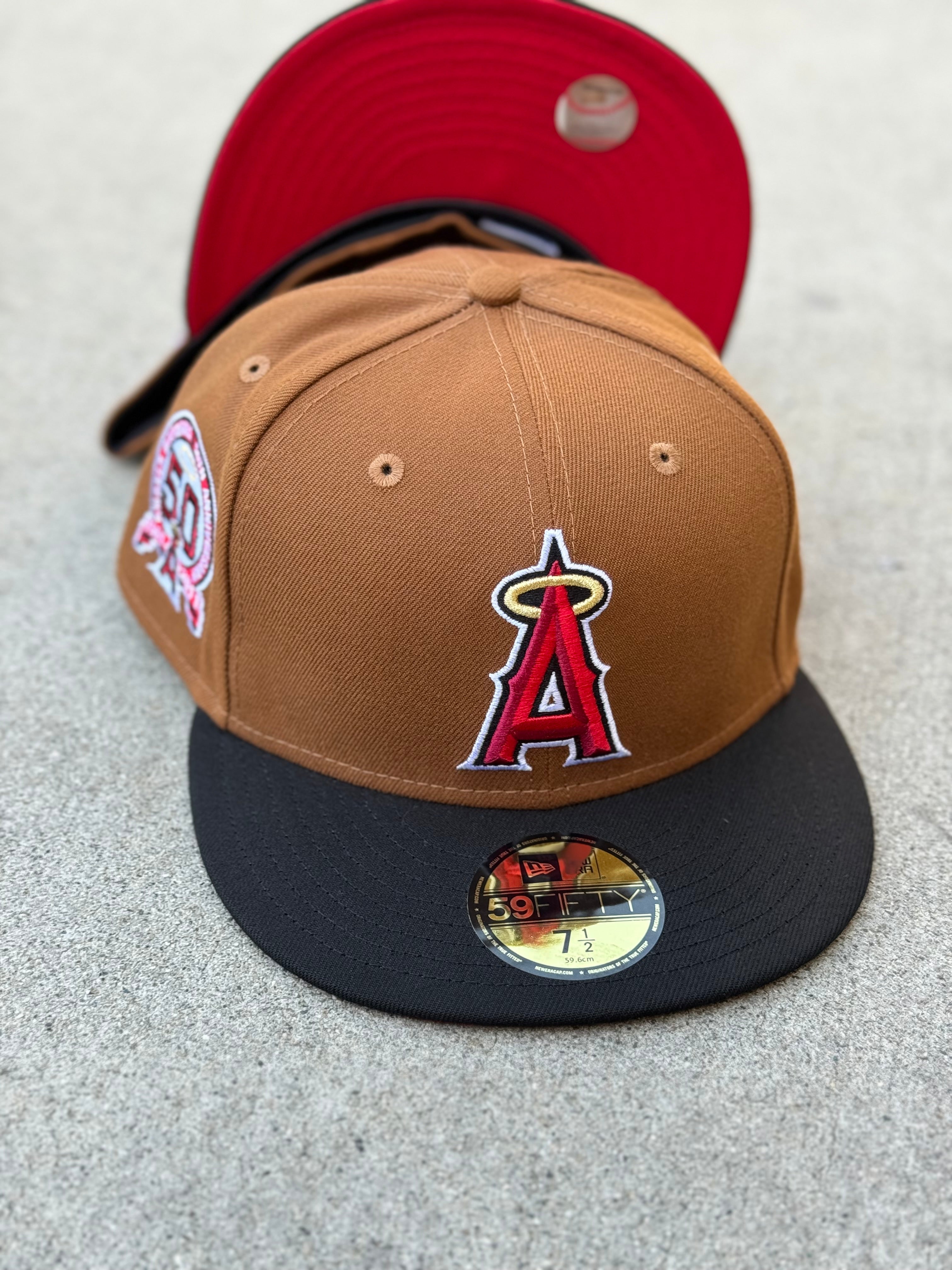 Anaheim Angels 2Tone Peanut Black Red UV 50th Patch