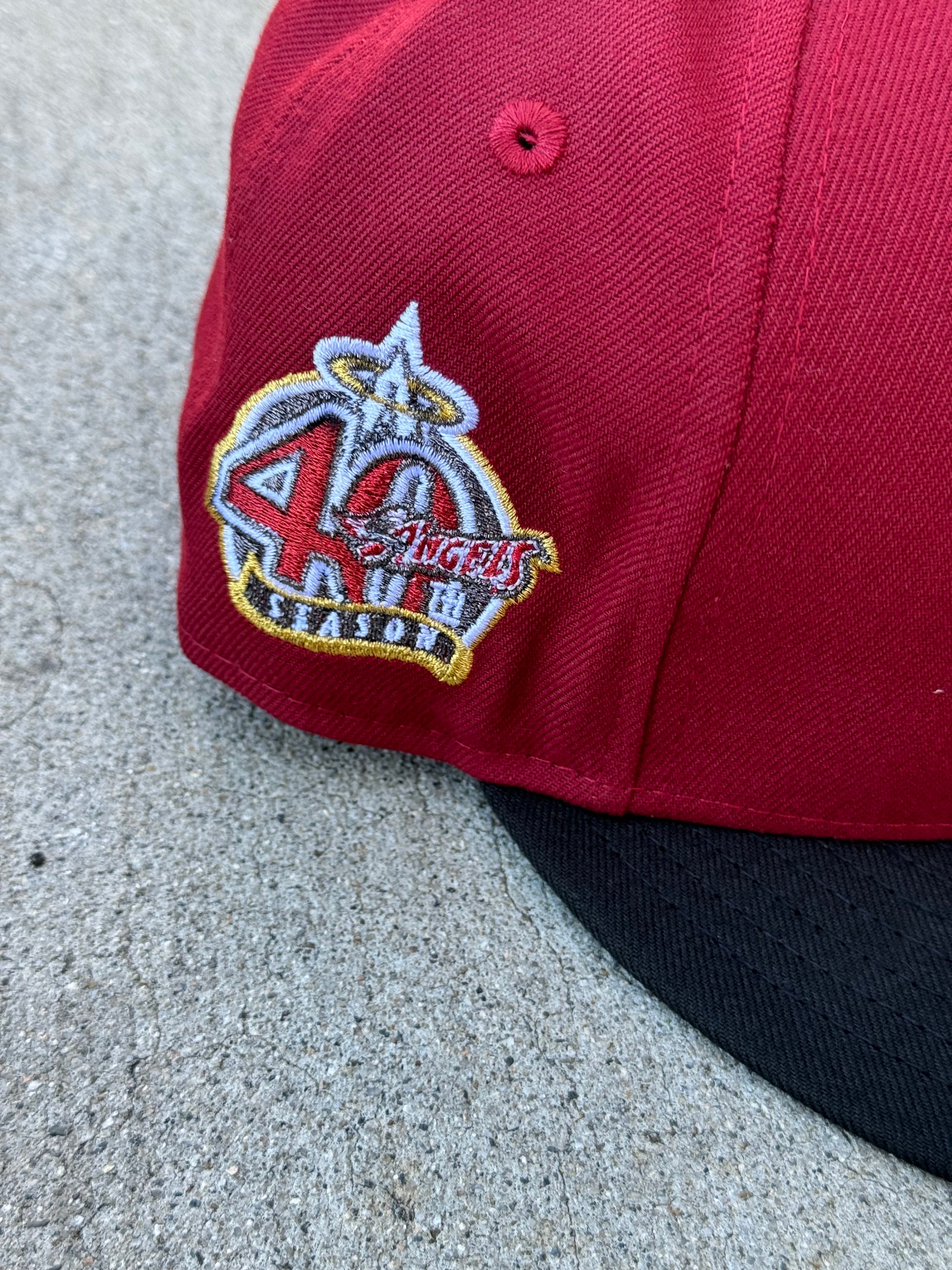 Anaheim Angels Anaheim Logo 2 Tone Maroon Black Green UV 40th Patch