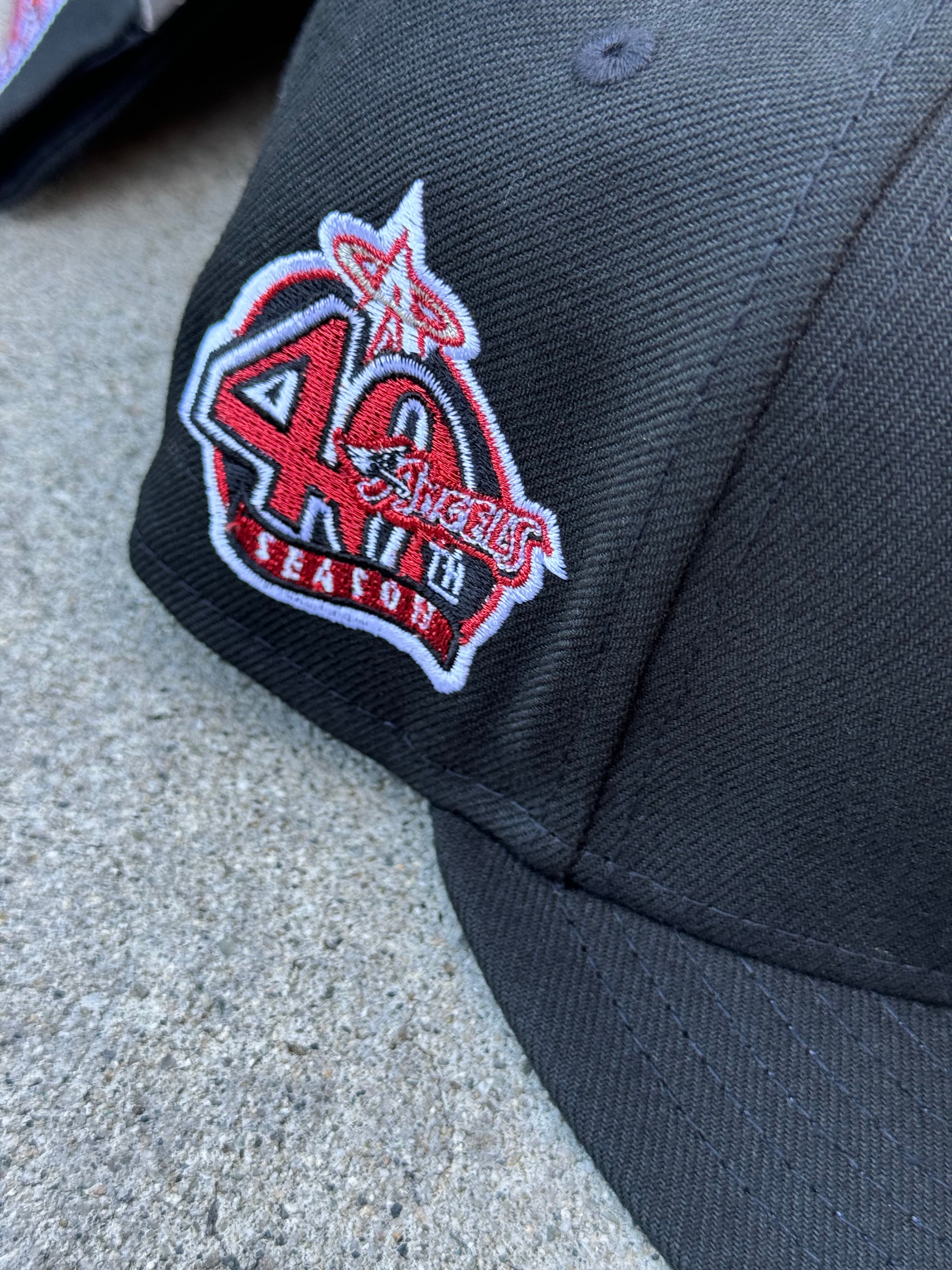 Anaheim Angels Black Wing Red Metallics Grey UV 40th Patch