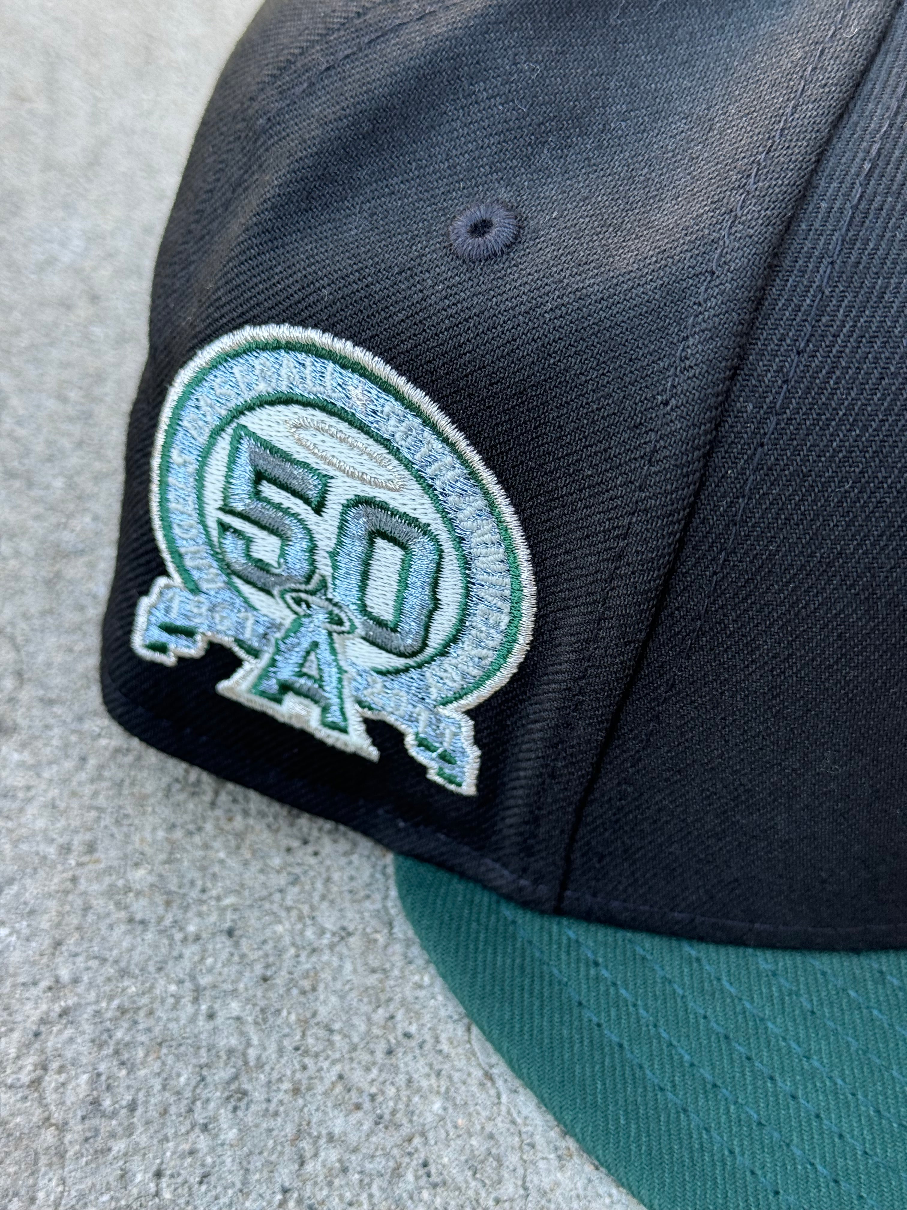 Anaheim Angels 2Tone Black Green Icy Uv 50th Patch