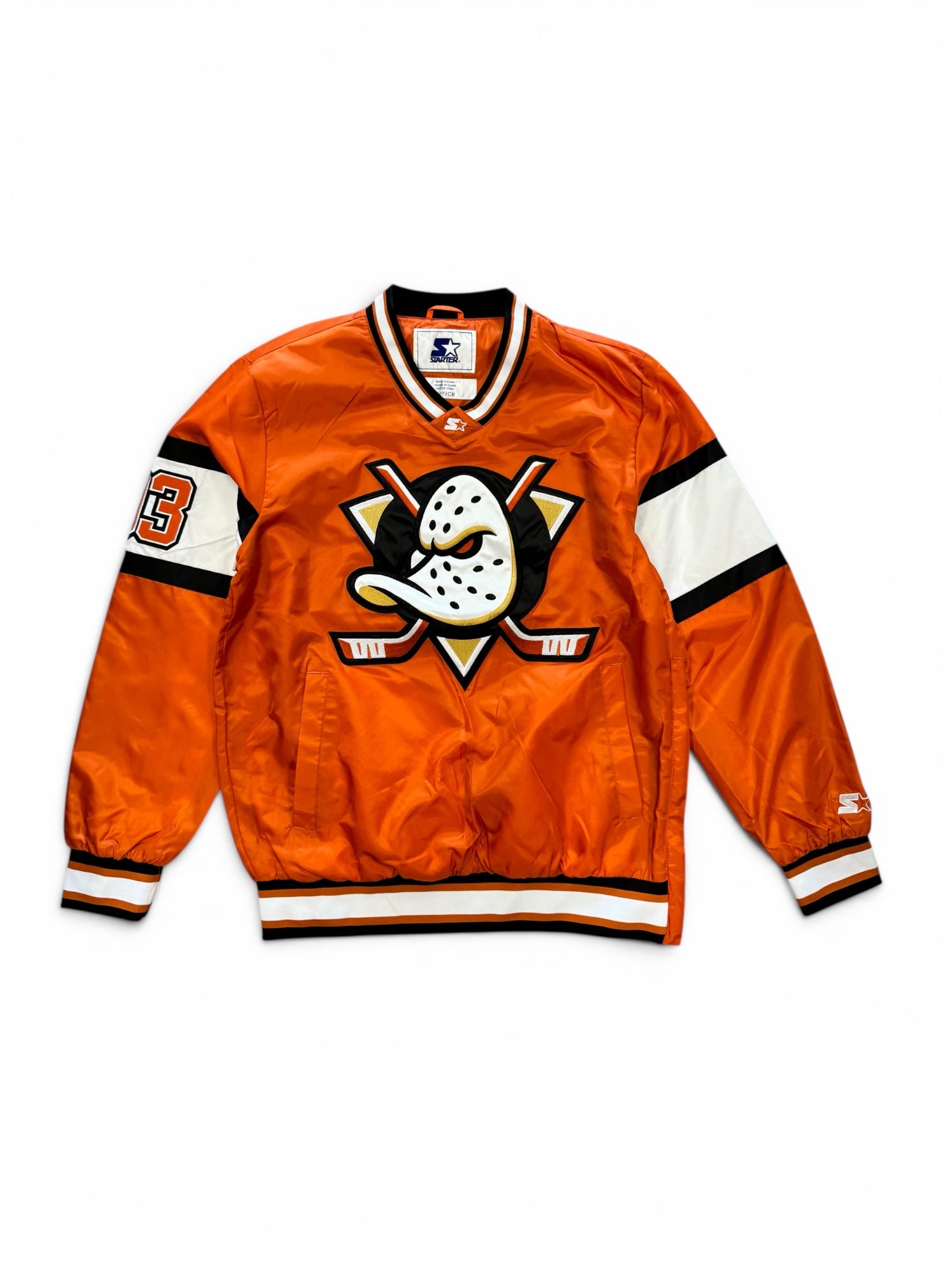 Starter Anaheim Ducks Orange Windbreaker