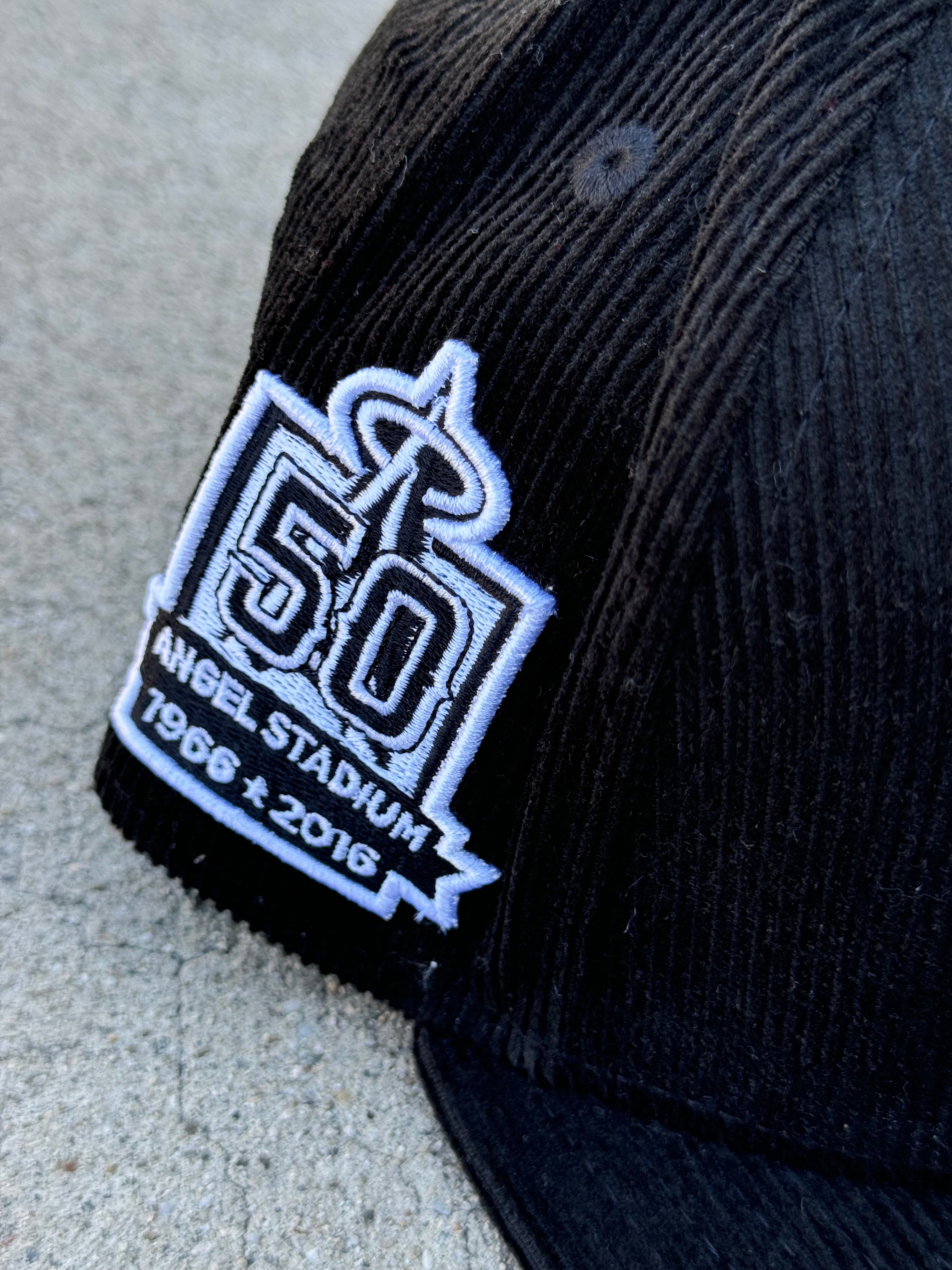 Anaheim Angels Bat Script Black Cord Grey UV 50th Anniversary