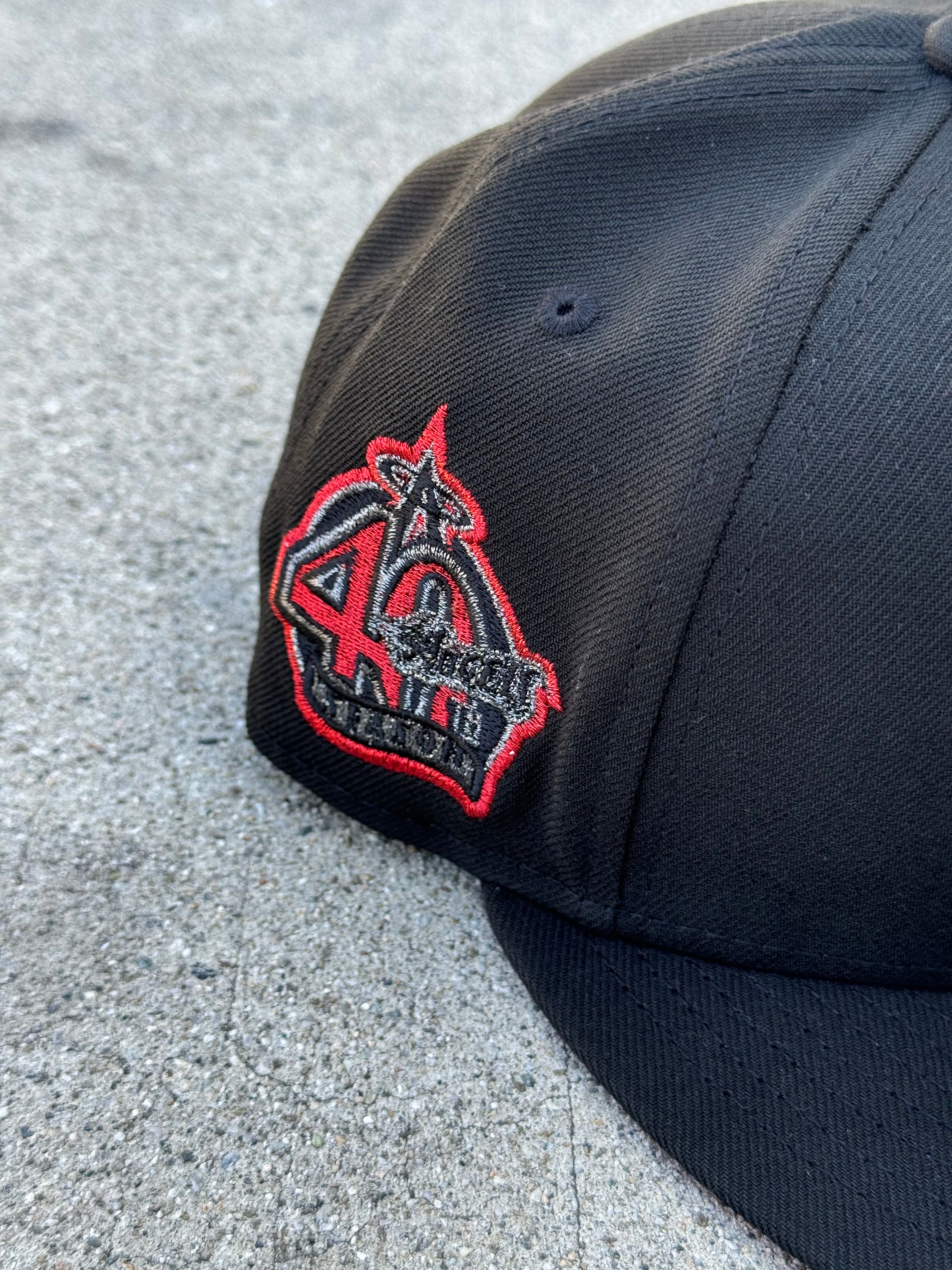 Anaheim Angels Black Wing Metallics Logo Red UV 40th Anniversary