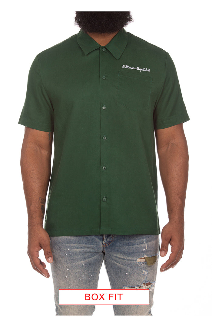 BILLIONAIRE BOYS CLUB BB ANTIMATTER S/S WOVEN - Green