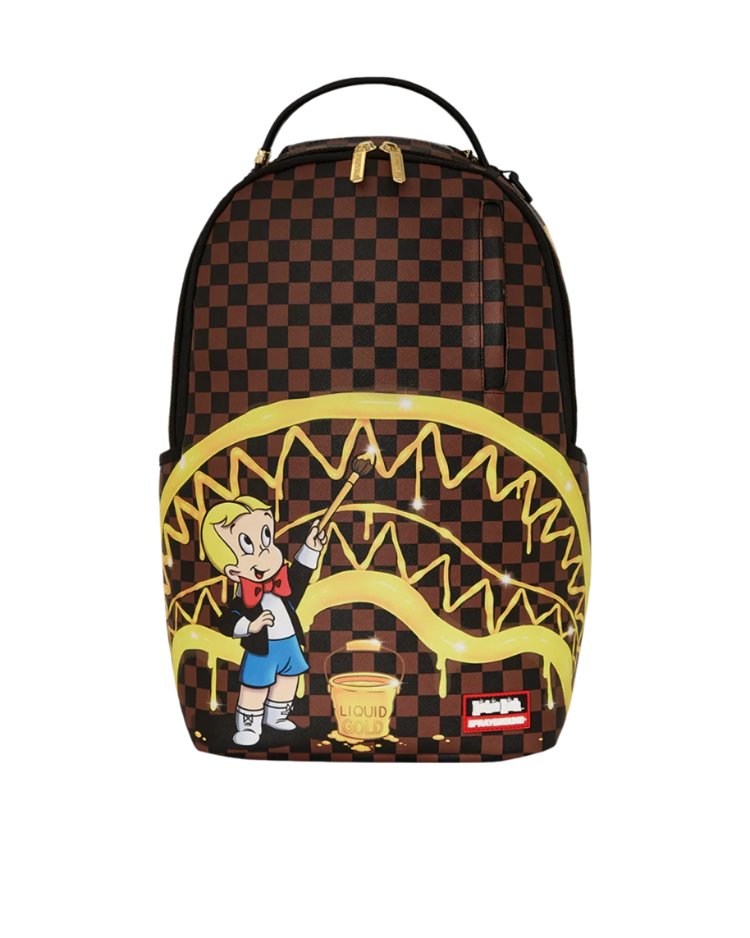 RICHIE RICH PAINT THE SHARK GOLD BACKPACK