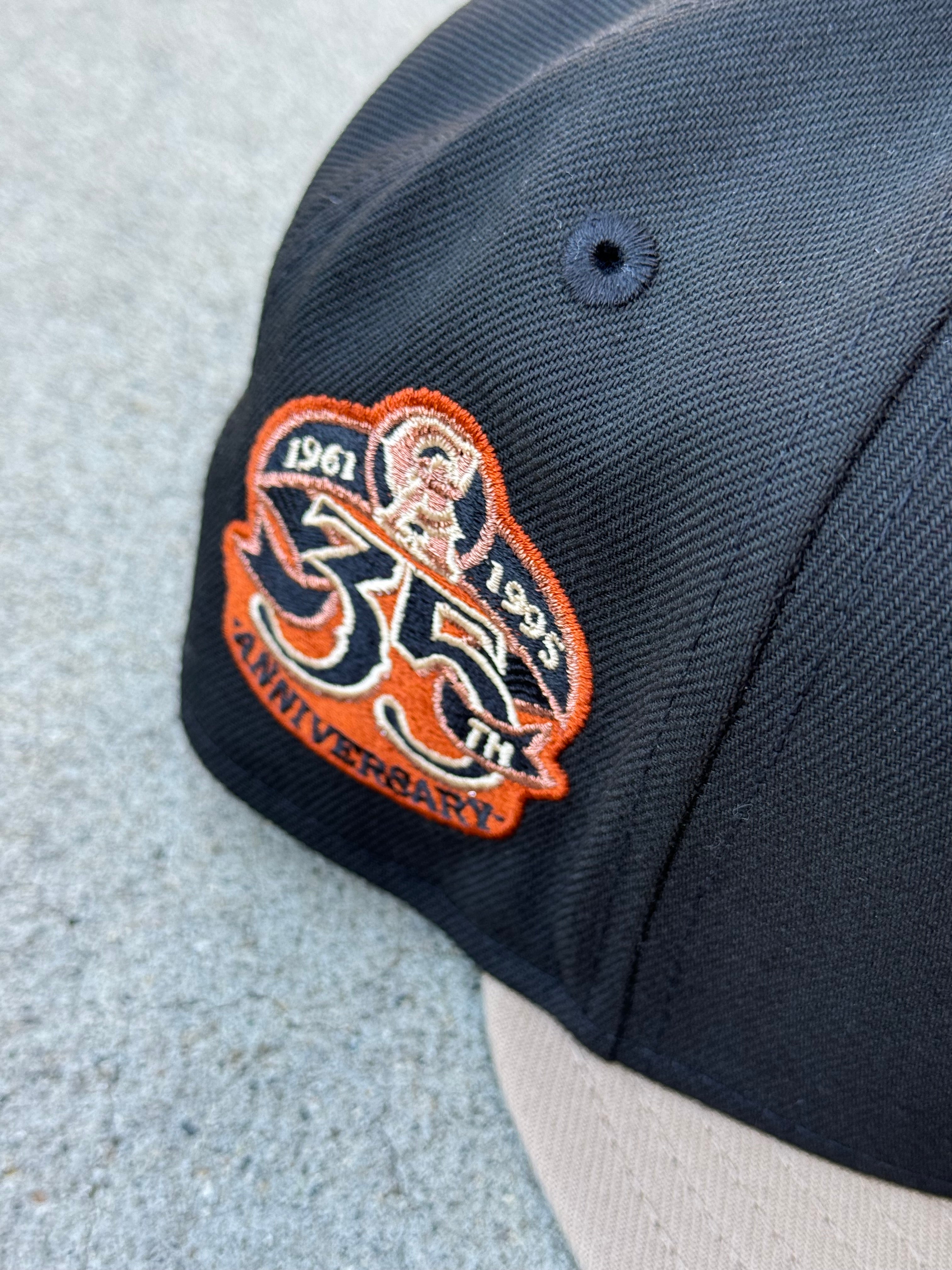 Anaheim Angels 2Tone Black Khaki Orange UV 35th Anniversary Patch