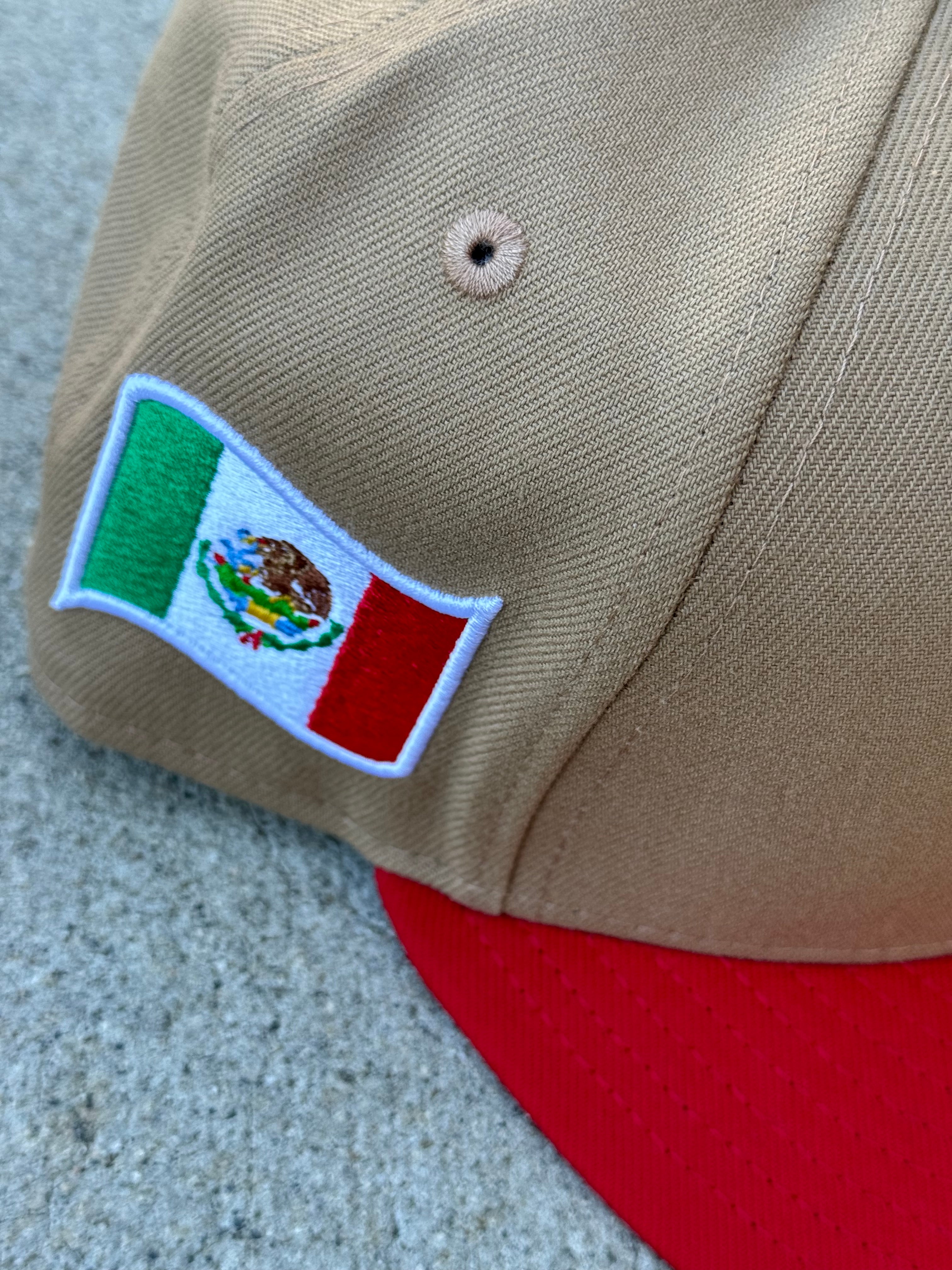 Mexico 2Tone Khaki Red Grey Uv Mexico Flag Patch