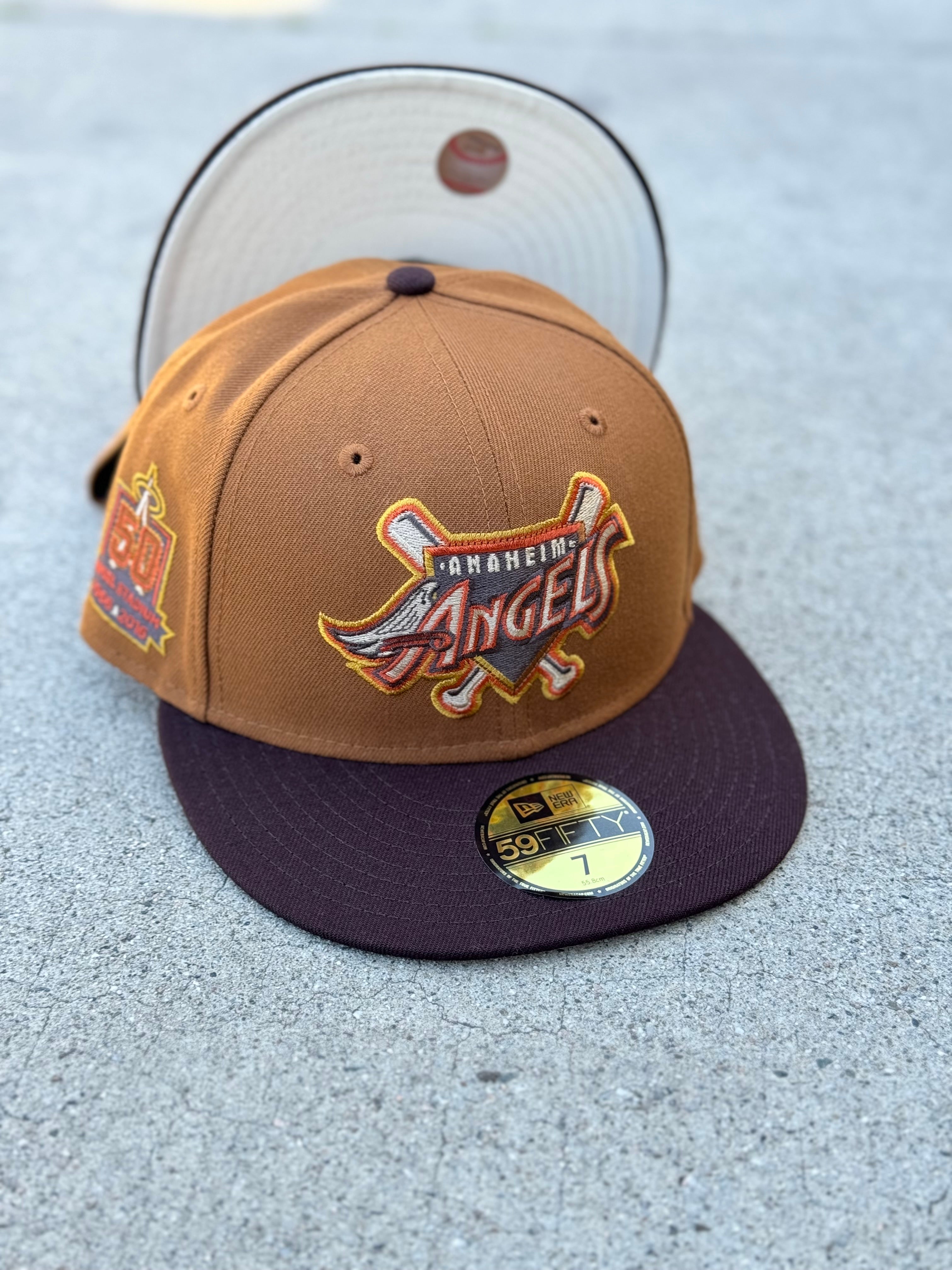 Anaheim Angels Script 2Tone Peanut Brown Chrome UV 50th Patch