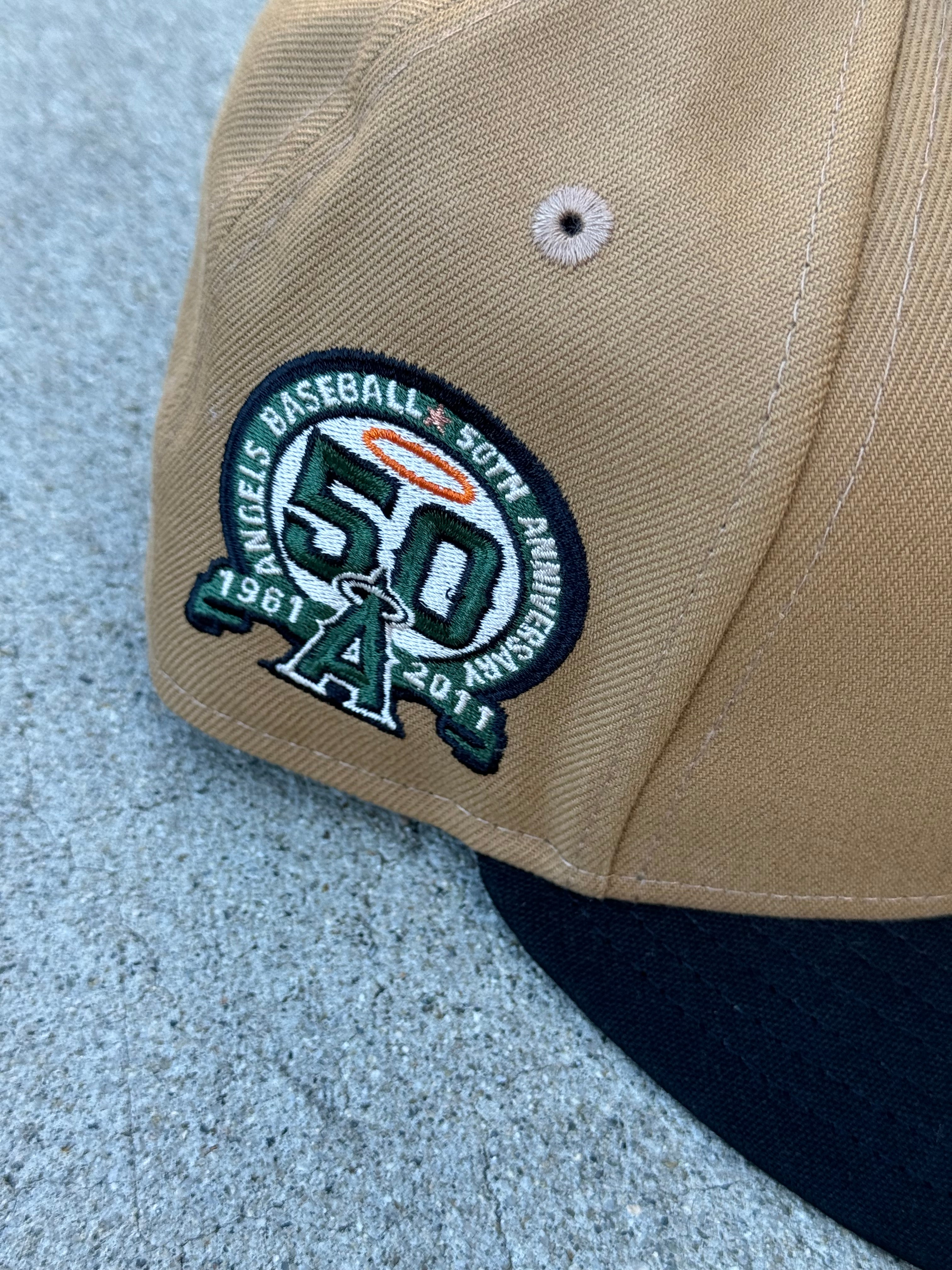 Los Angeles Dodgers 2Tone Cord Black brown 50th Patch