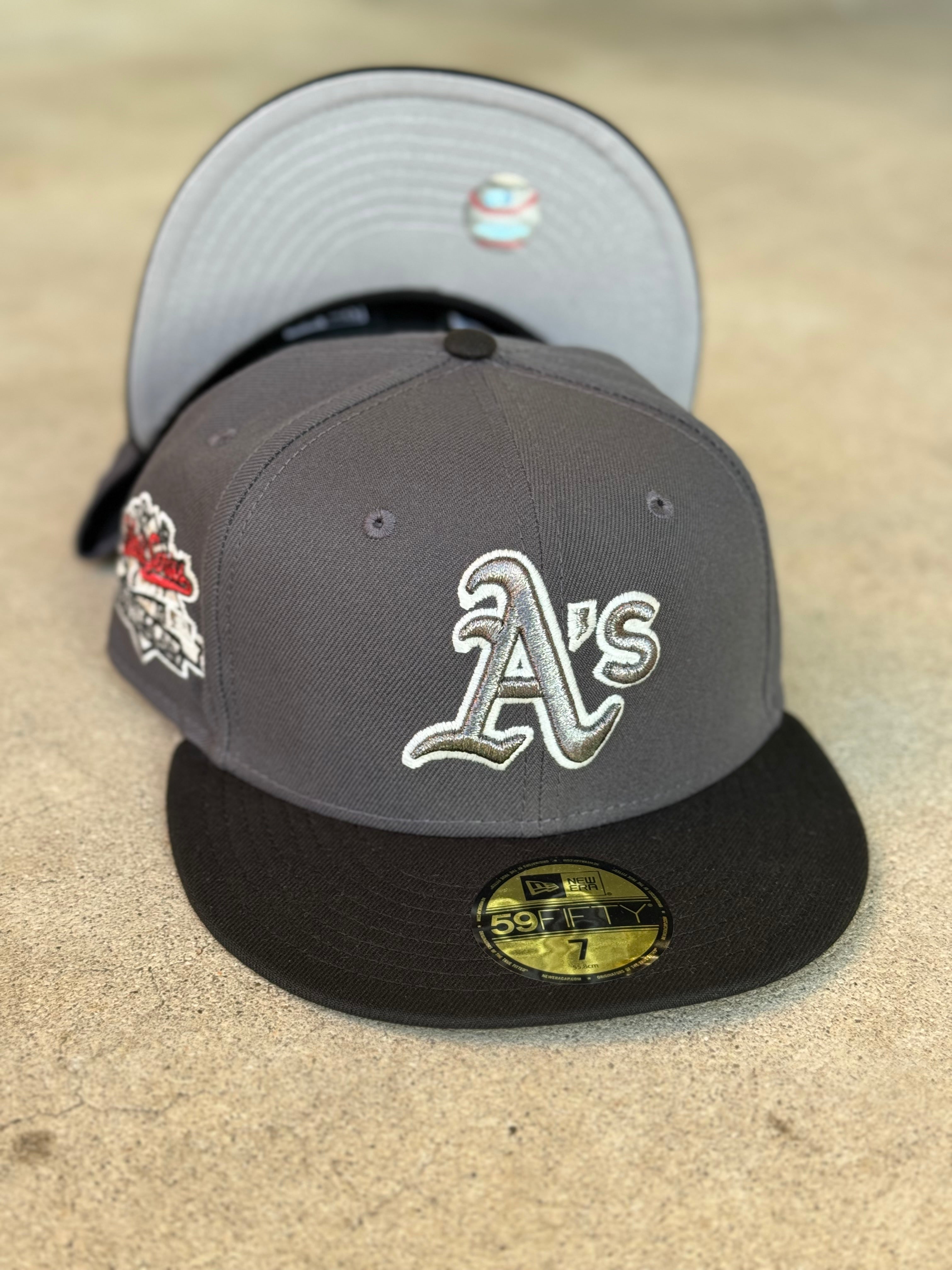 New Era Oakland A's 2 Tone Charcoal Black WS Patch