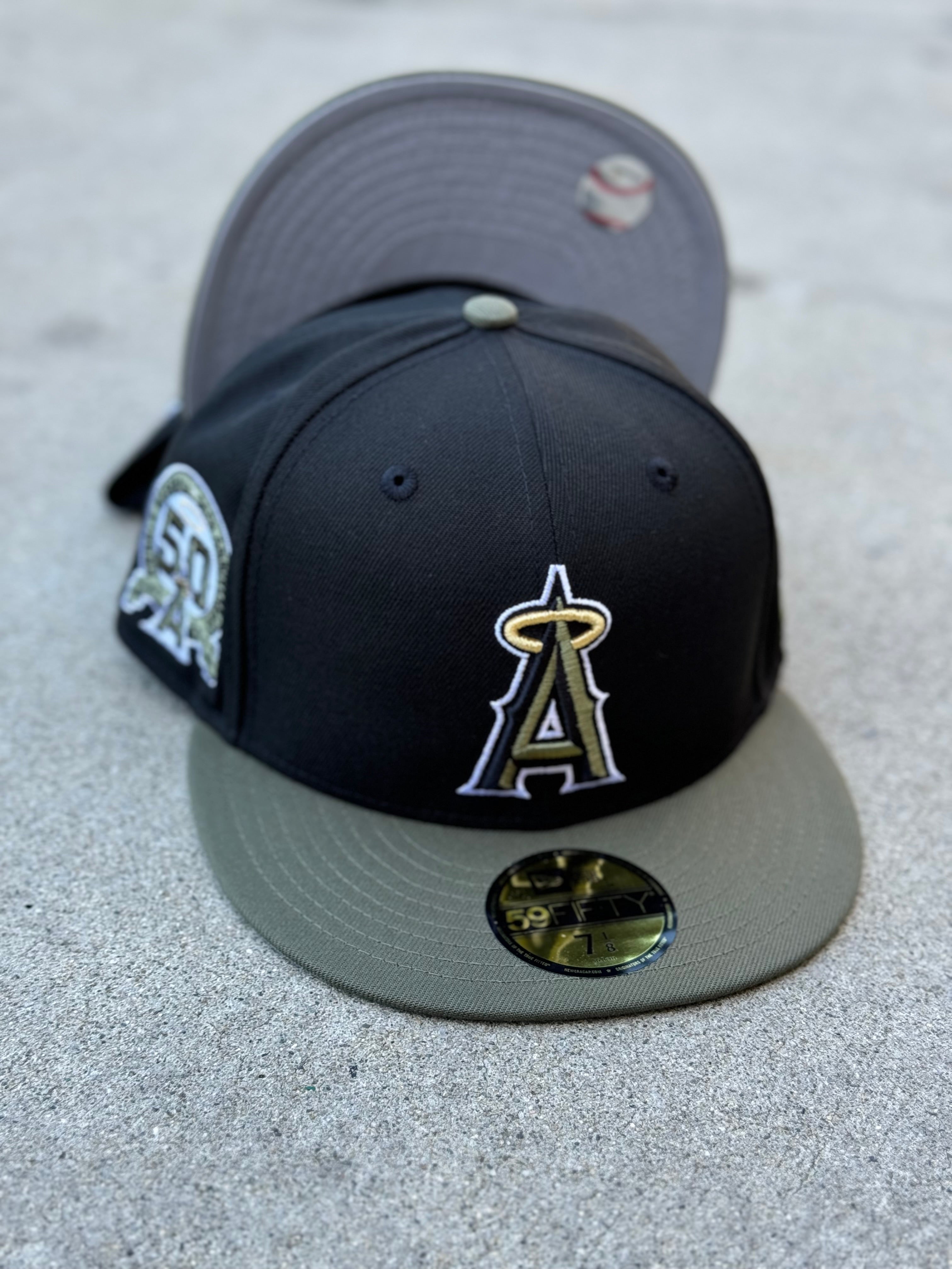 Anaheim Angels 2Tone Black Olive Grey UV 50th Patch