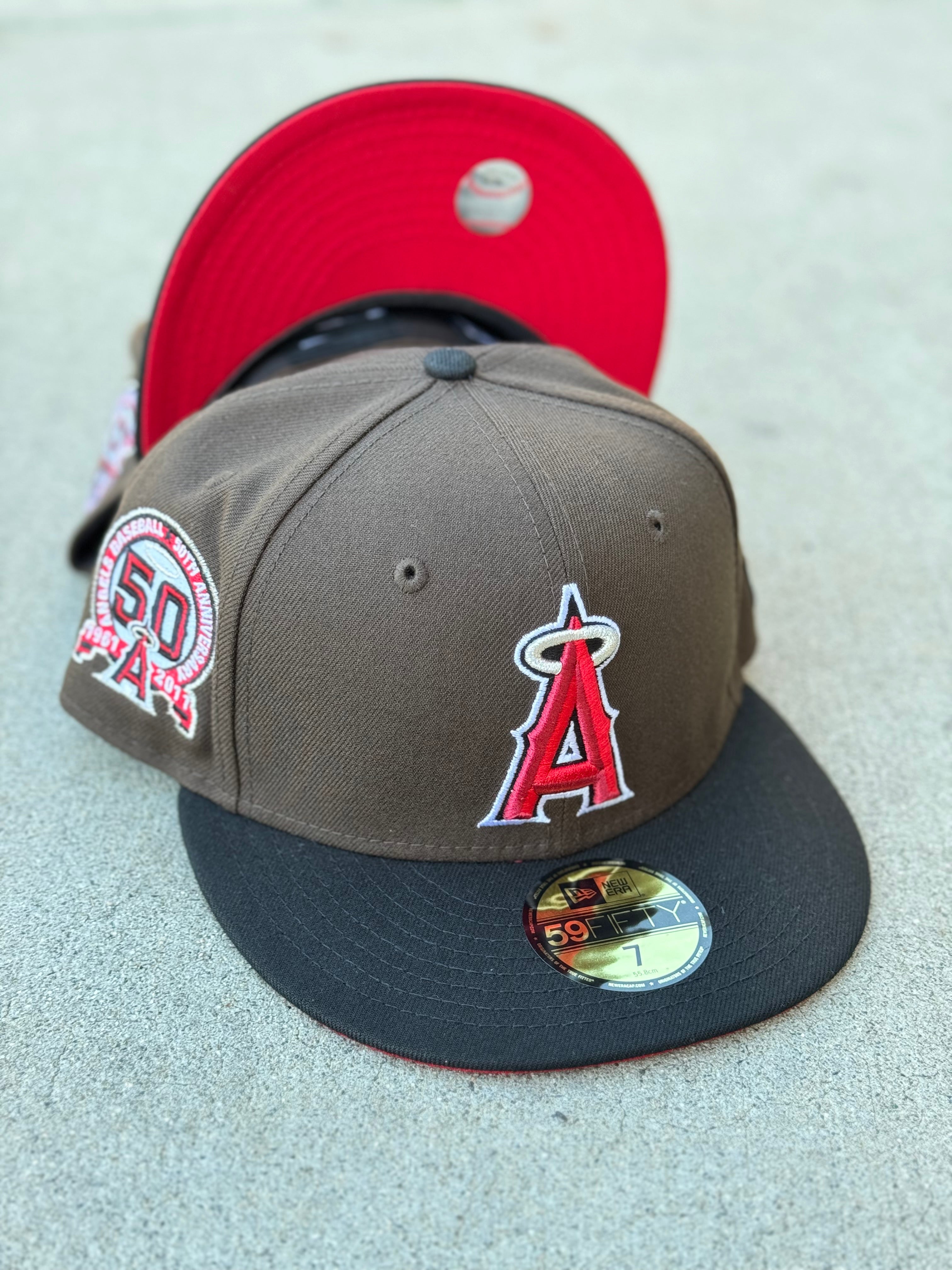 Anaheim Angels 2Tone Brown Black Red UV 50th Anniversary