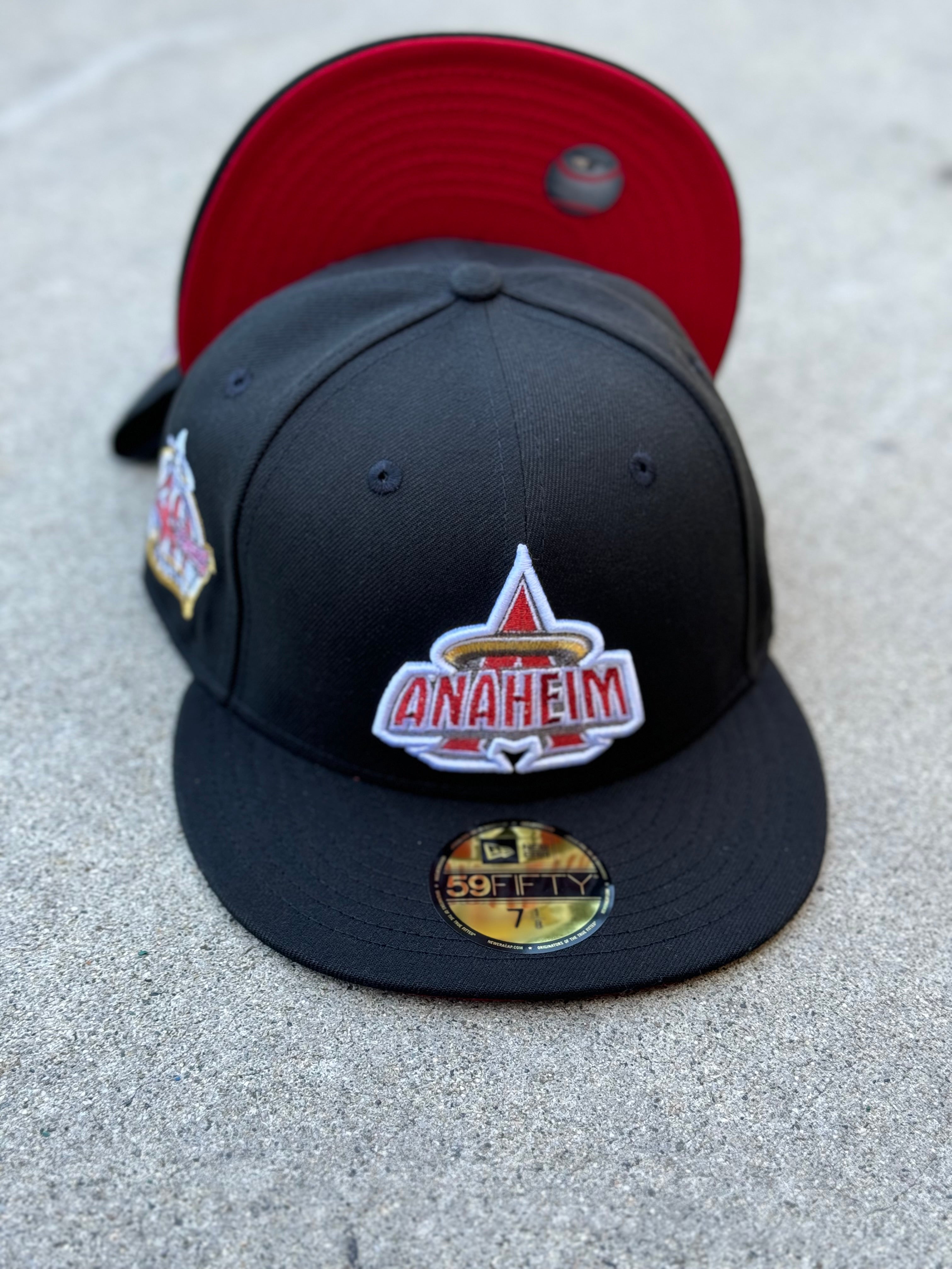 Anaheim Angels Anaheim Logo Black Red Uv 40th Patch