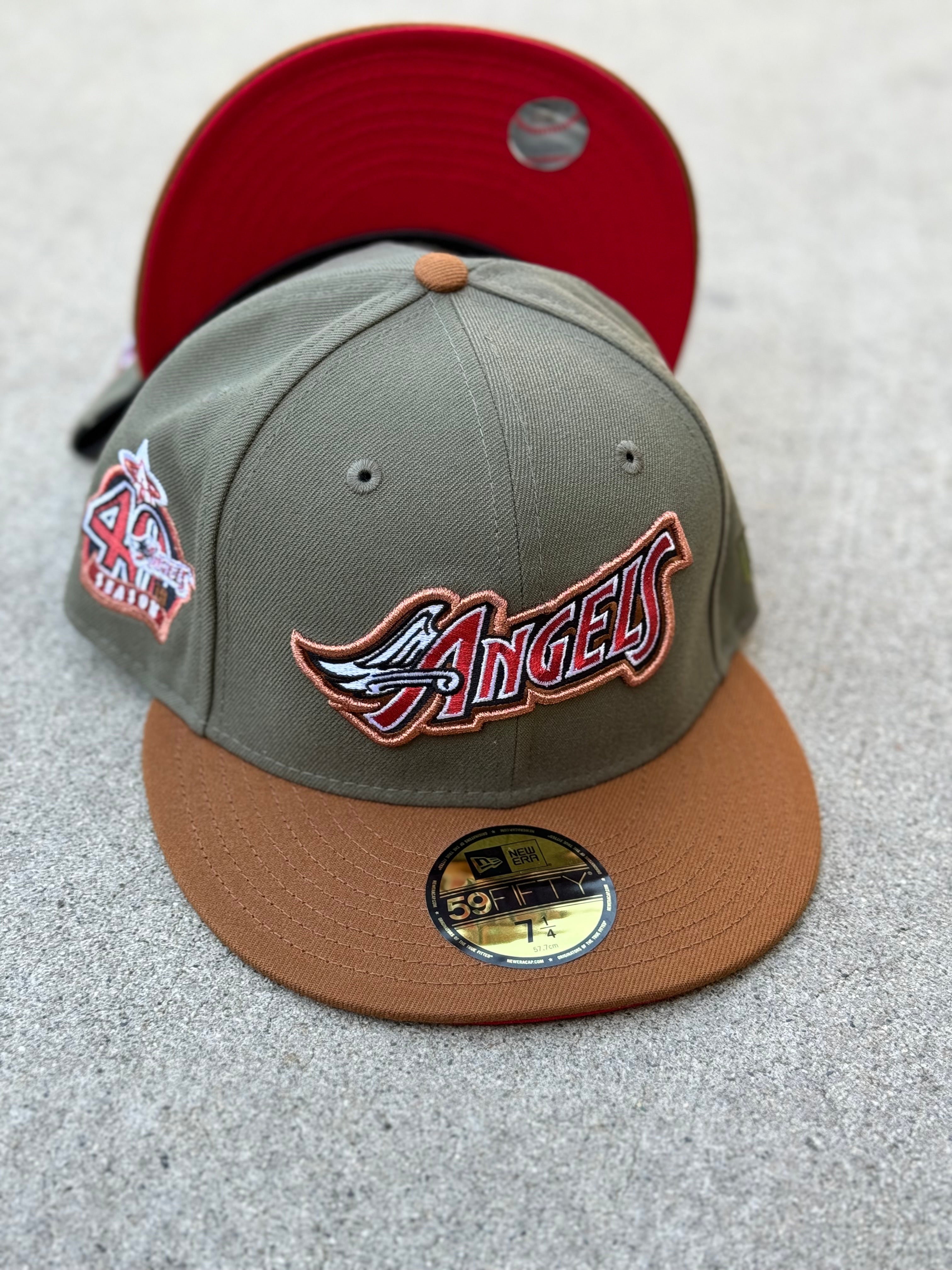 Anaheim Angels Script Olive Peanut Red UV 40th Patch