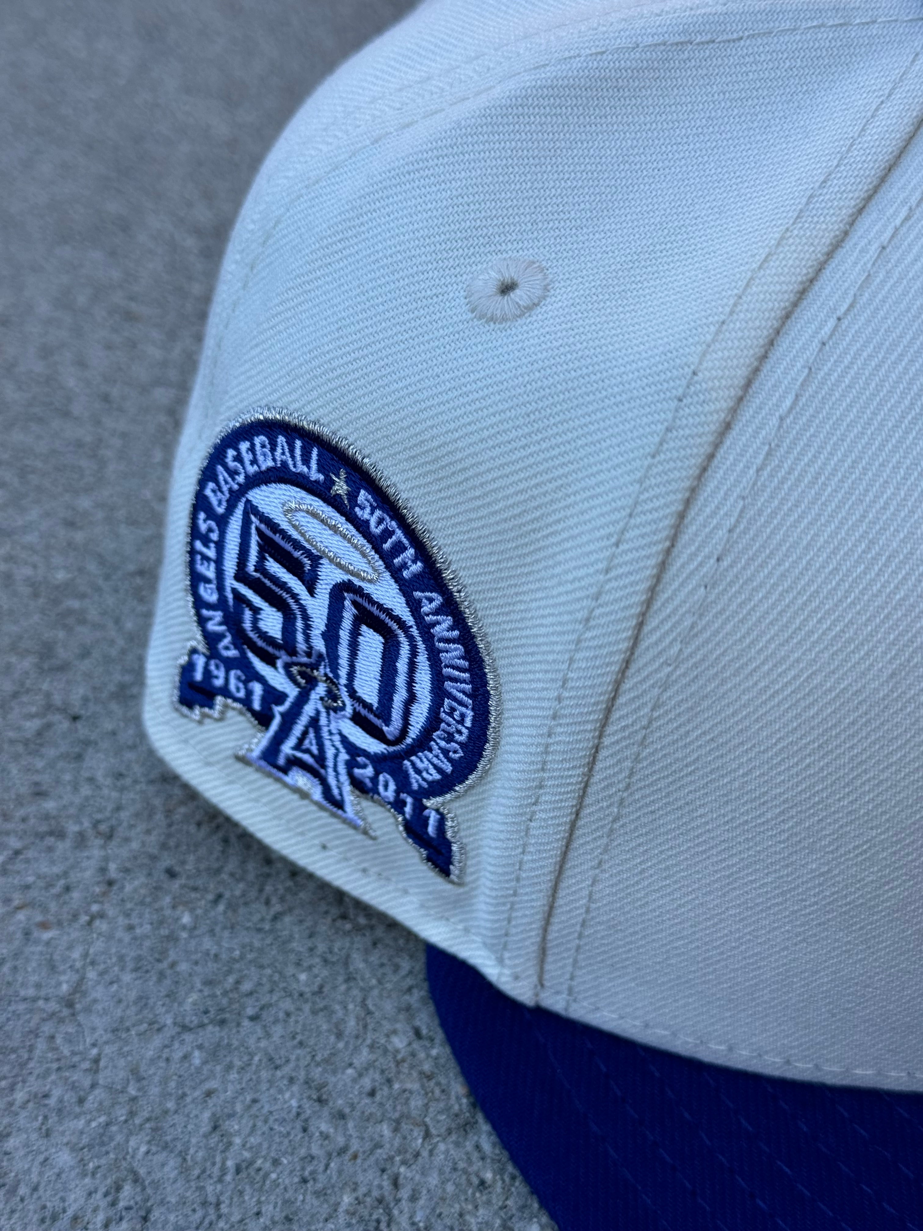 Anaheim Angels 2Tone Chrome Royal Blue Grey UV 50th Patch