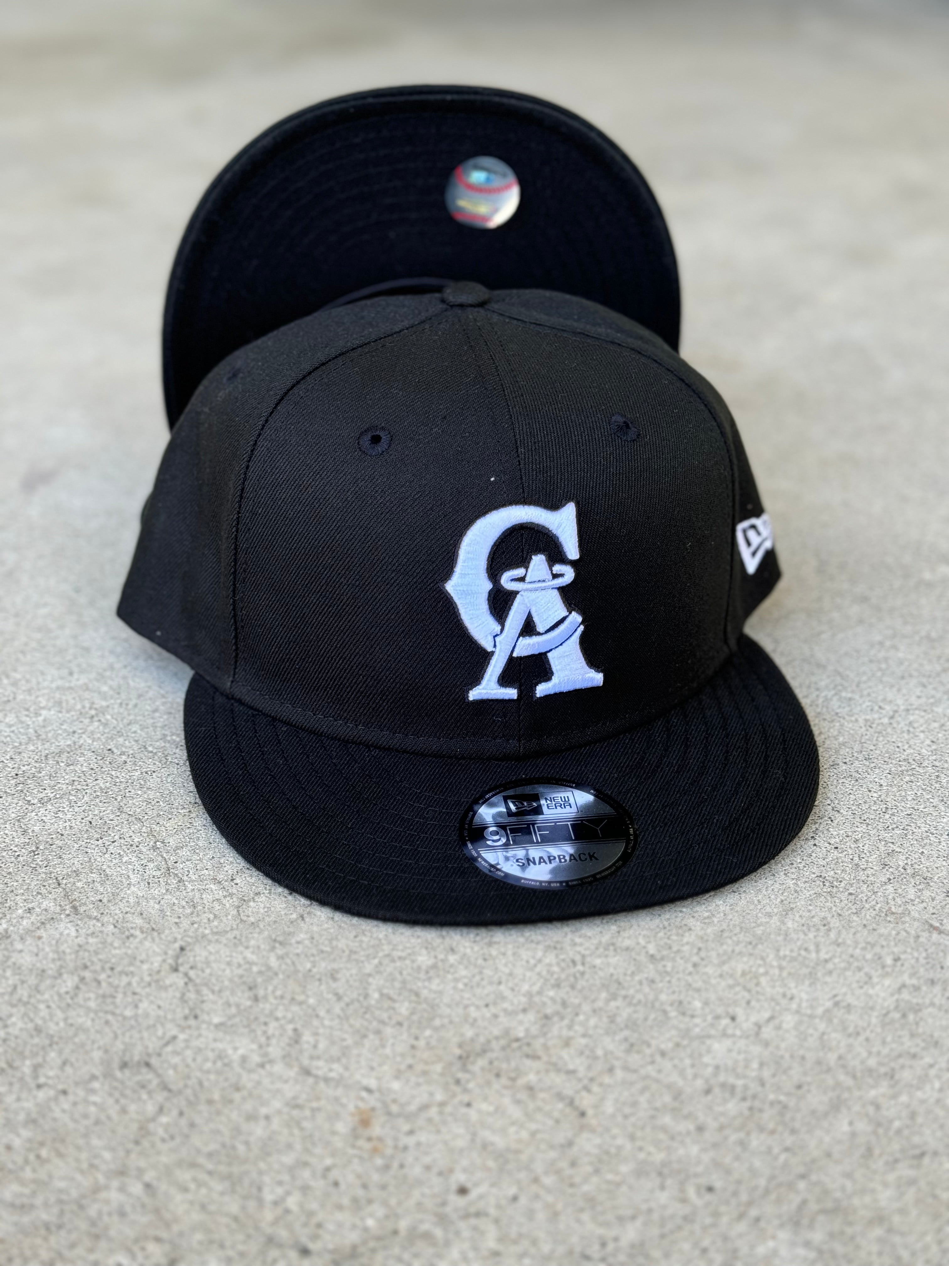 California Angels Black White Snapback