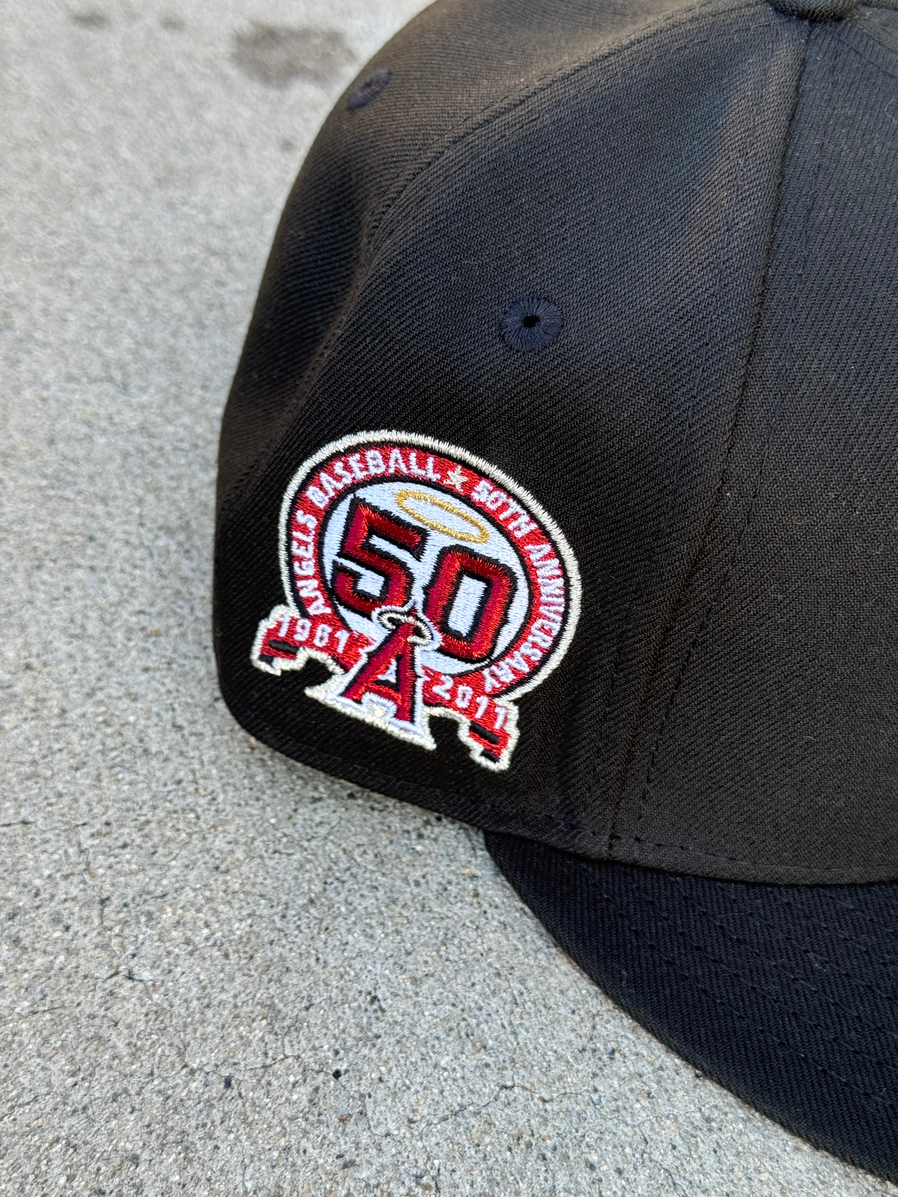 Anaheim Angels Rally Monkey Black Red UV 50th Anniversary
