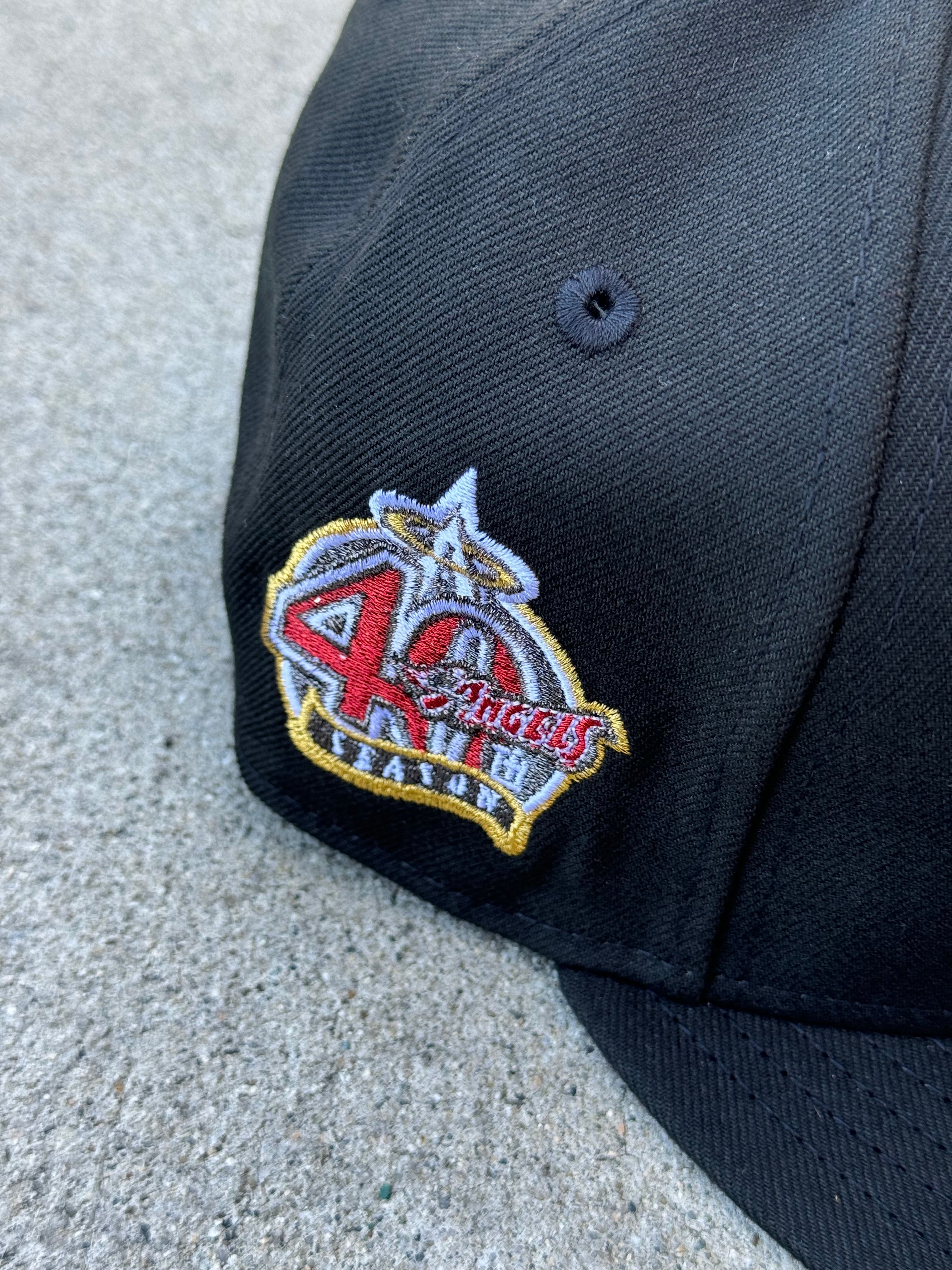 Anaheim Angels Anaheim Logo Black Red Uv 40th Patch