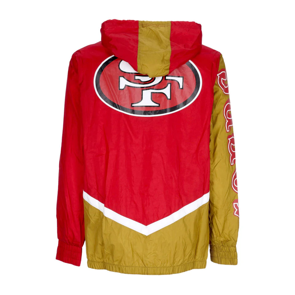 Mitchell & Ness Men's SF 49ers Undeniable Full Zip Nfl Windbreaker Hood