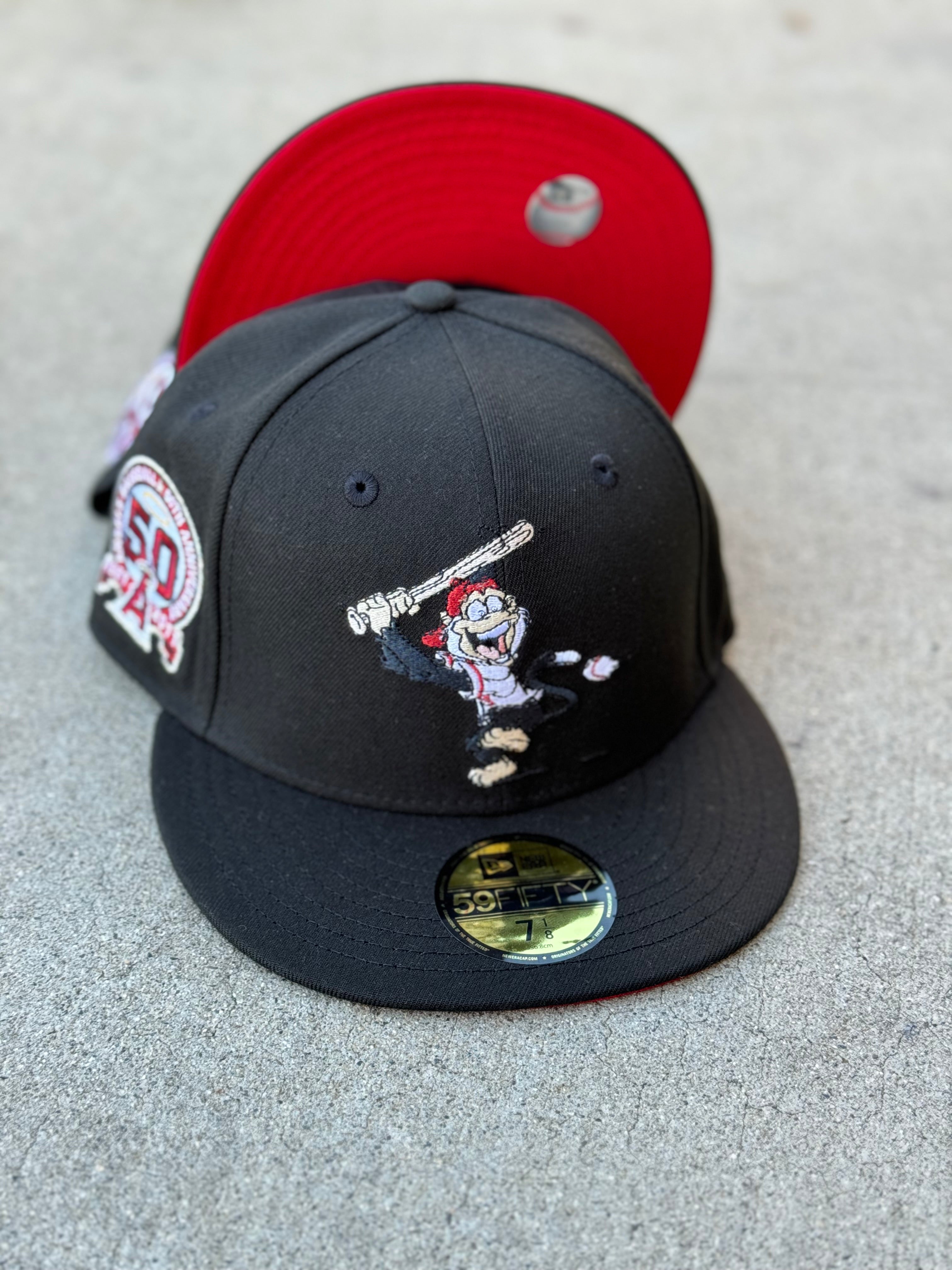 Anaheim Angels Rally Monkey Black Red UV 50th Anniversary