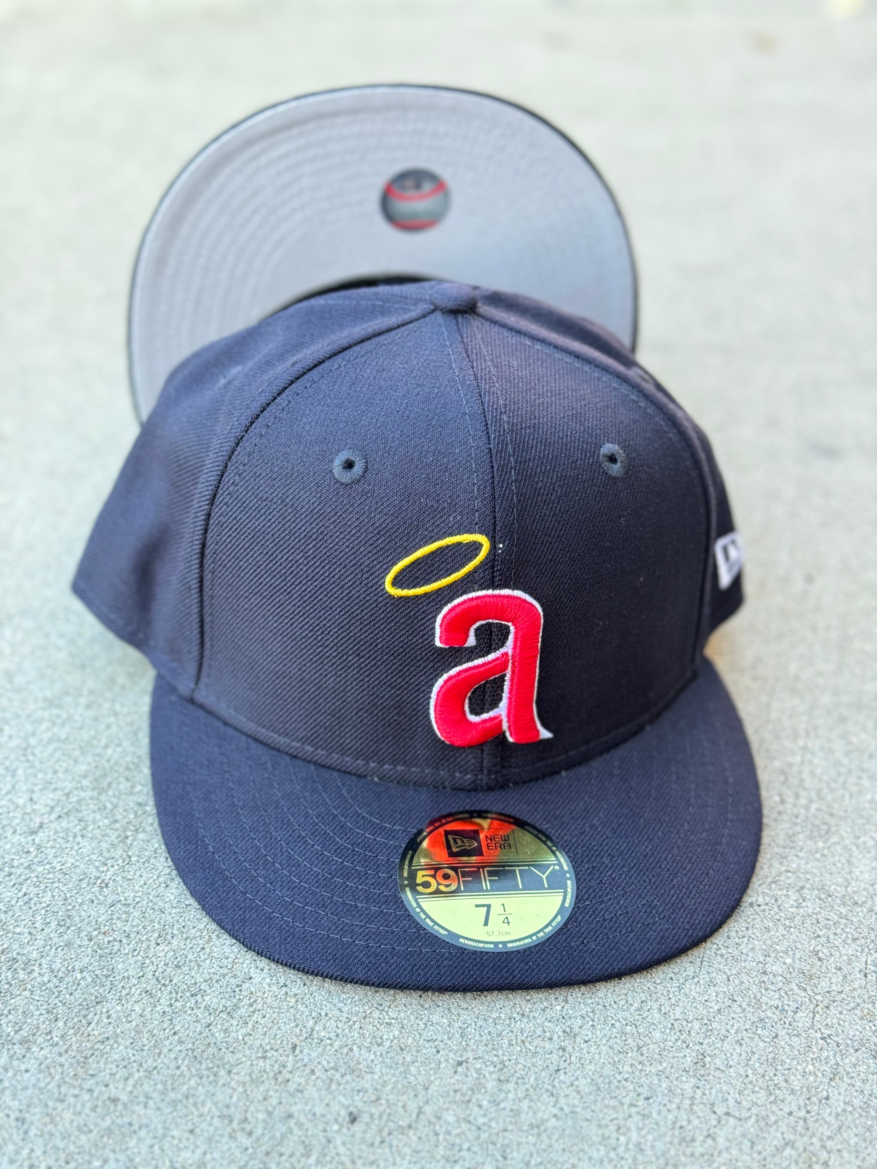Anaheim Angels Navy Lower Case a Grey UV