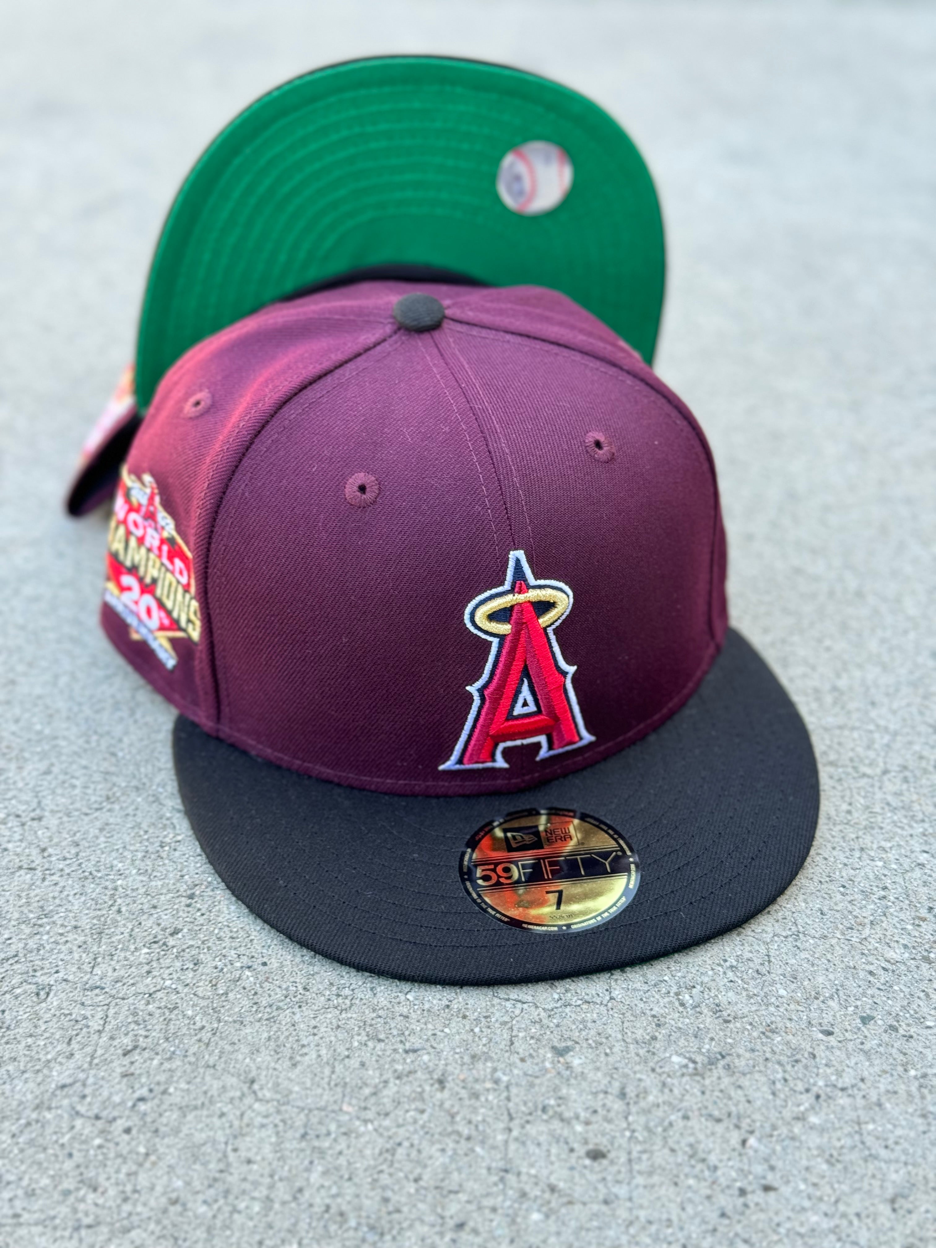 Anaheim Angels 2Tone Burgundy Black Green UV 20th Anniversary Patch