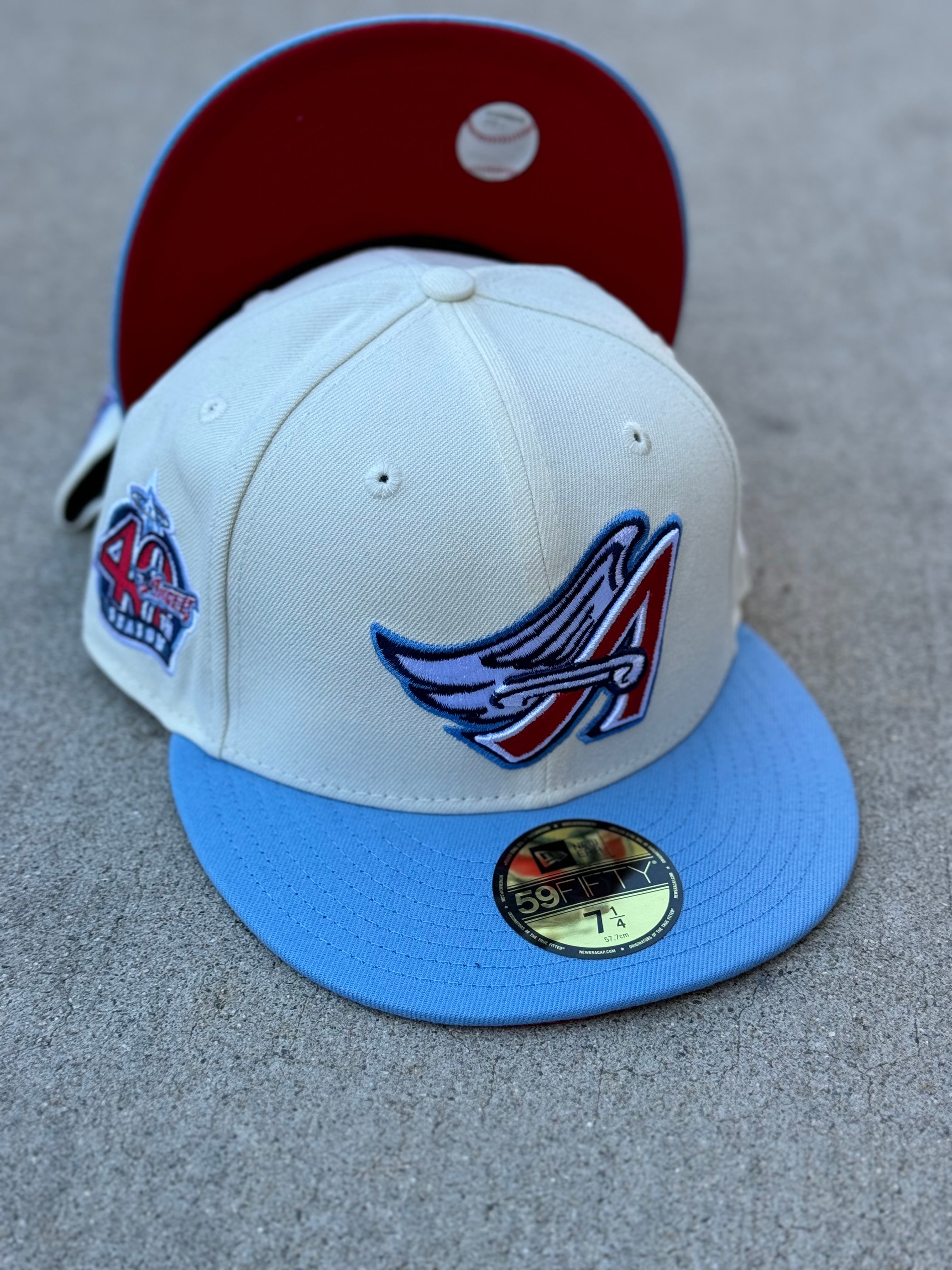 Anaheim Angels Wing Chrome Baby Blue Red UV 40th Patch