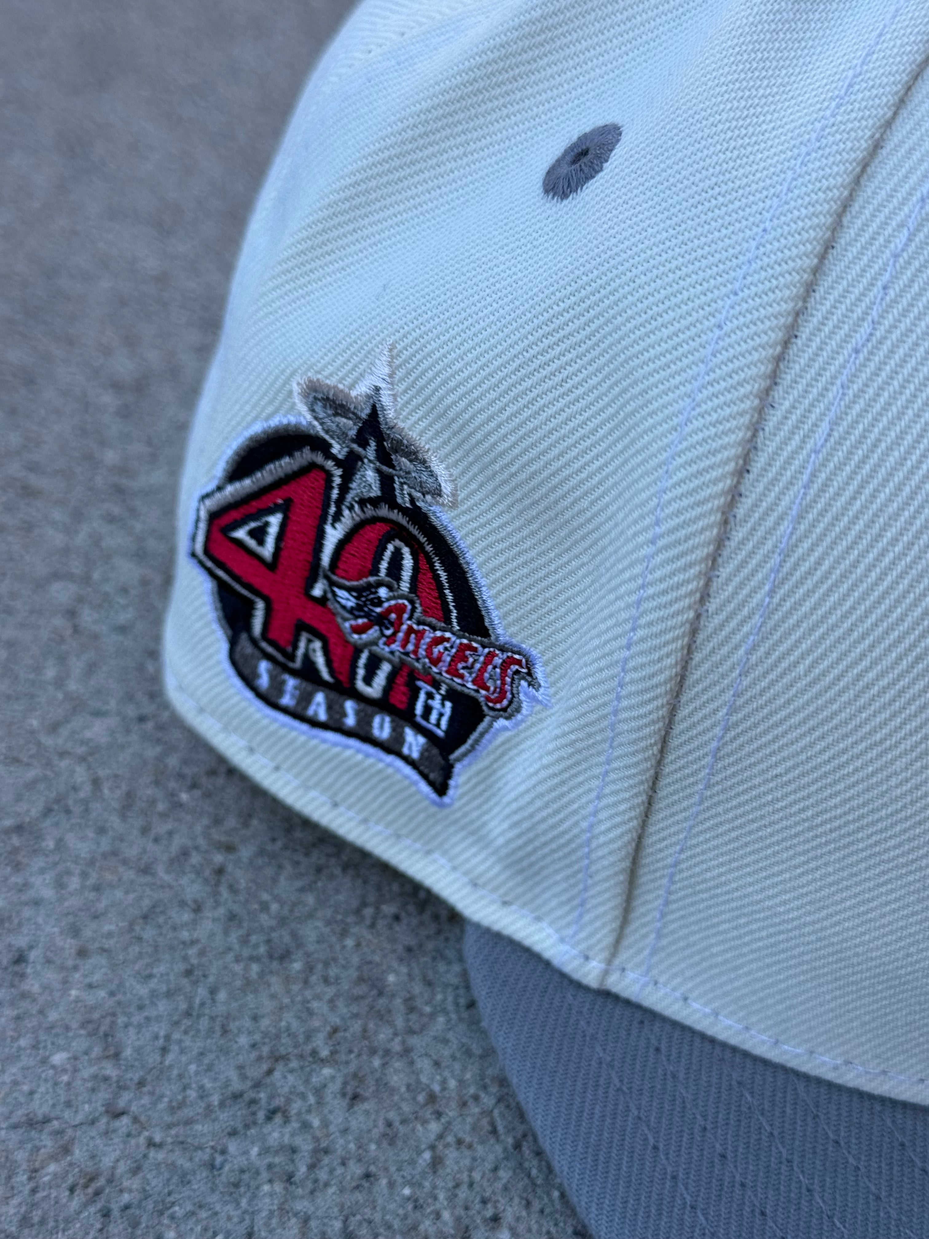Anaheim Angels Script Bat Chrome Grey Red UV 40th Anniversary